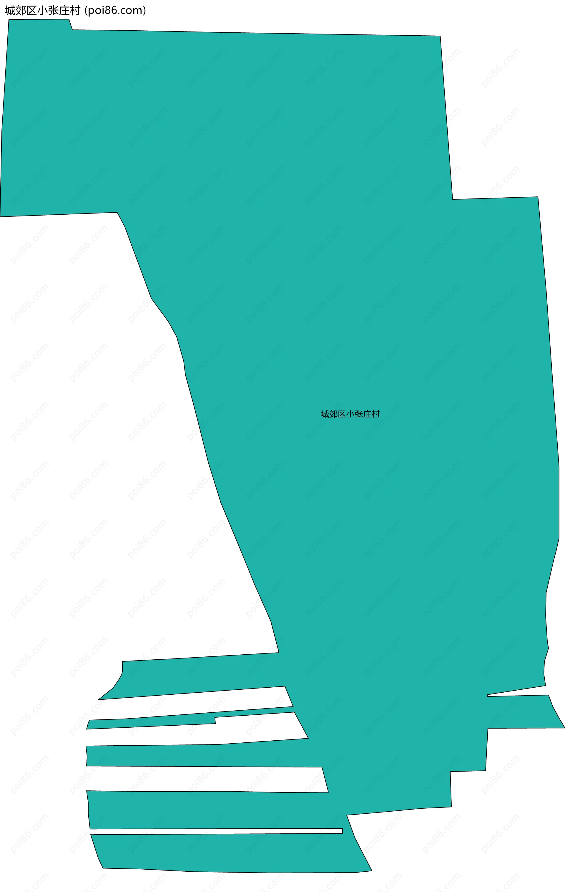 城郊区小张庄村边界地图