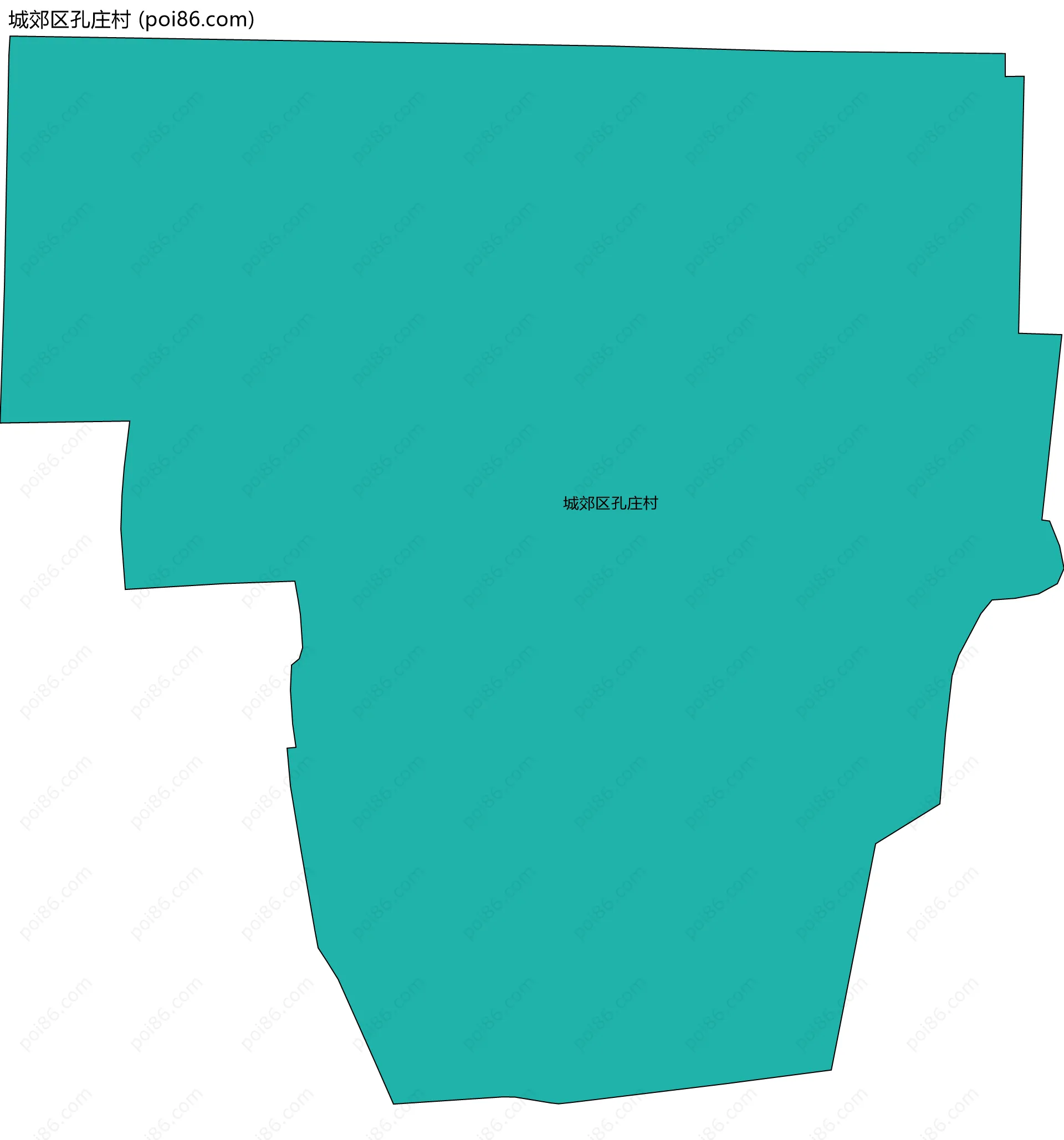 城郊区孔庄村边界地图