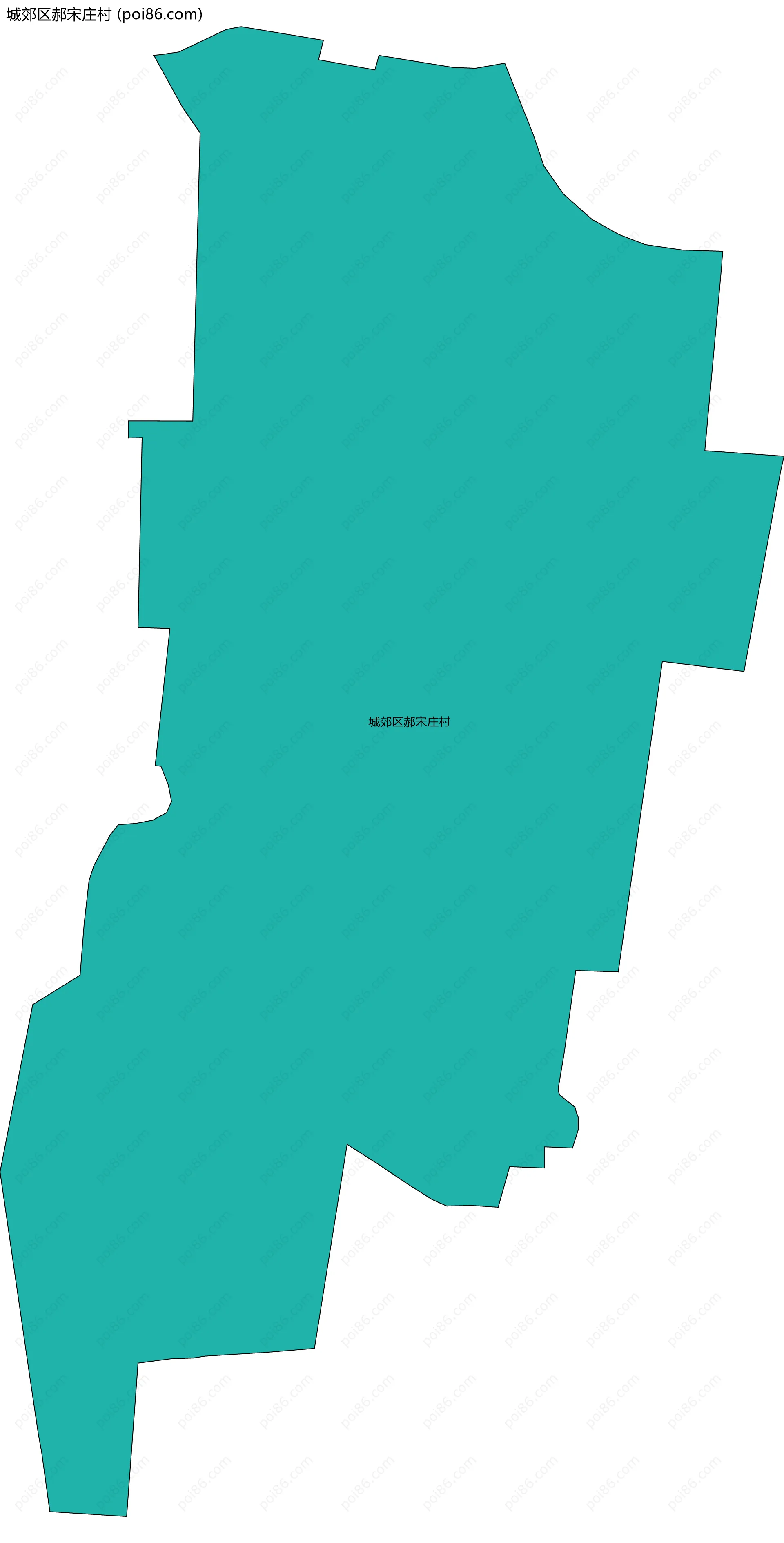 城郊区郝宋庄村边界地图