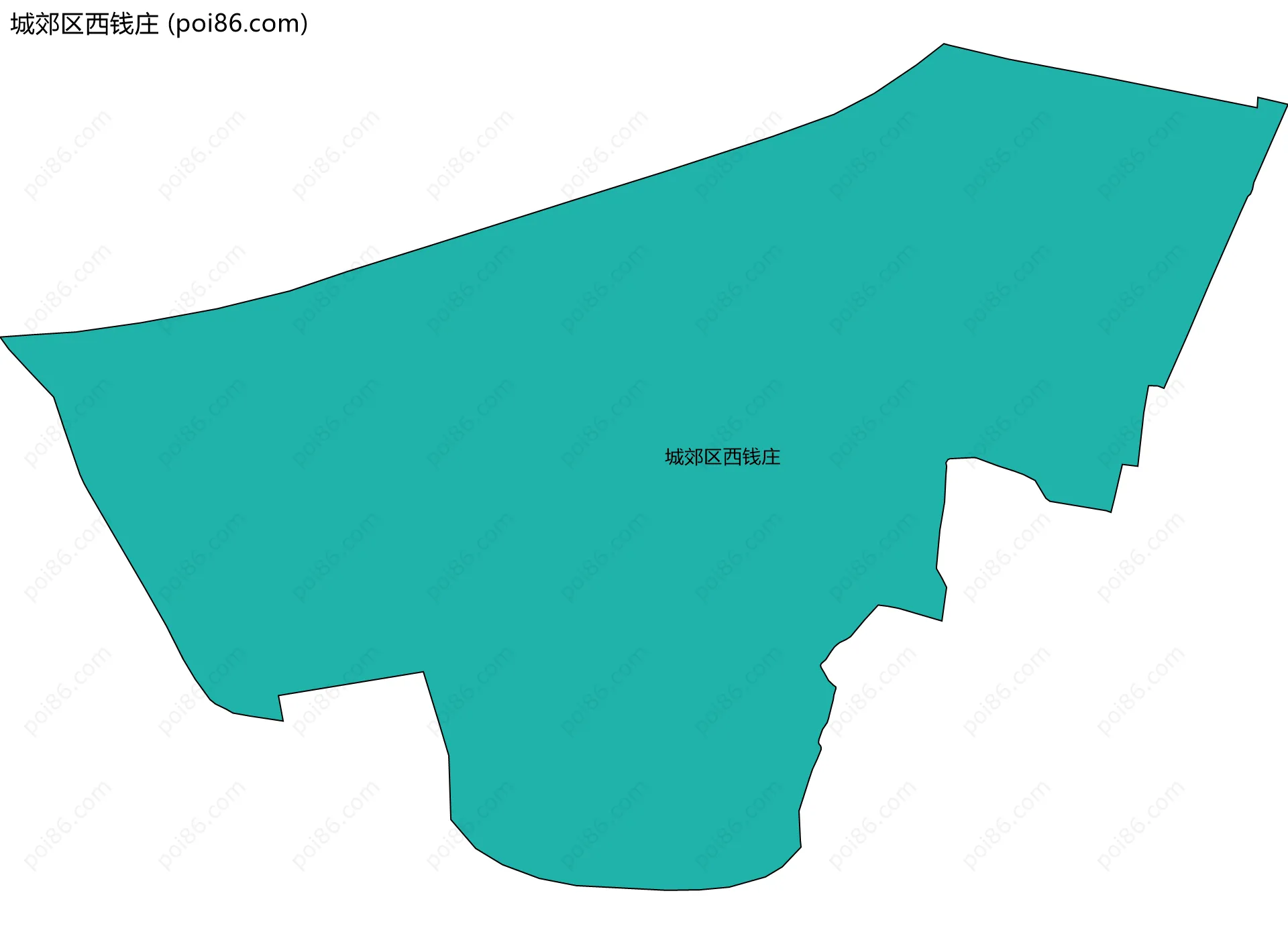 城郊区西钱庄边界地图