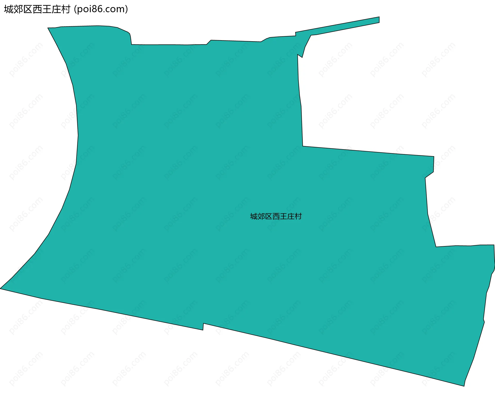 城郊区西王庄村边界地图