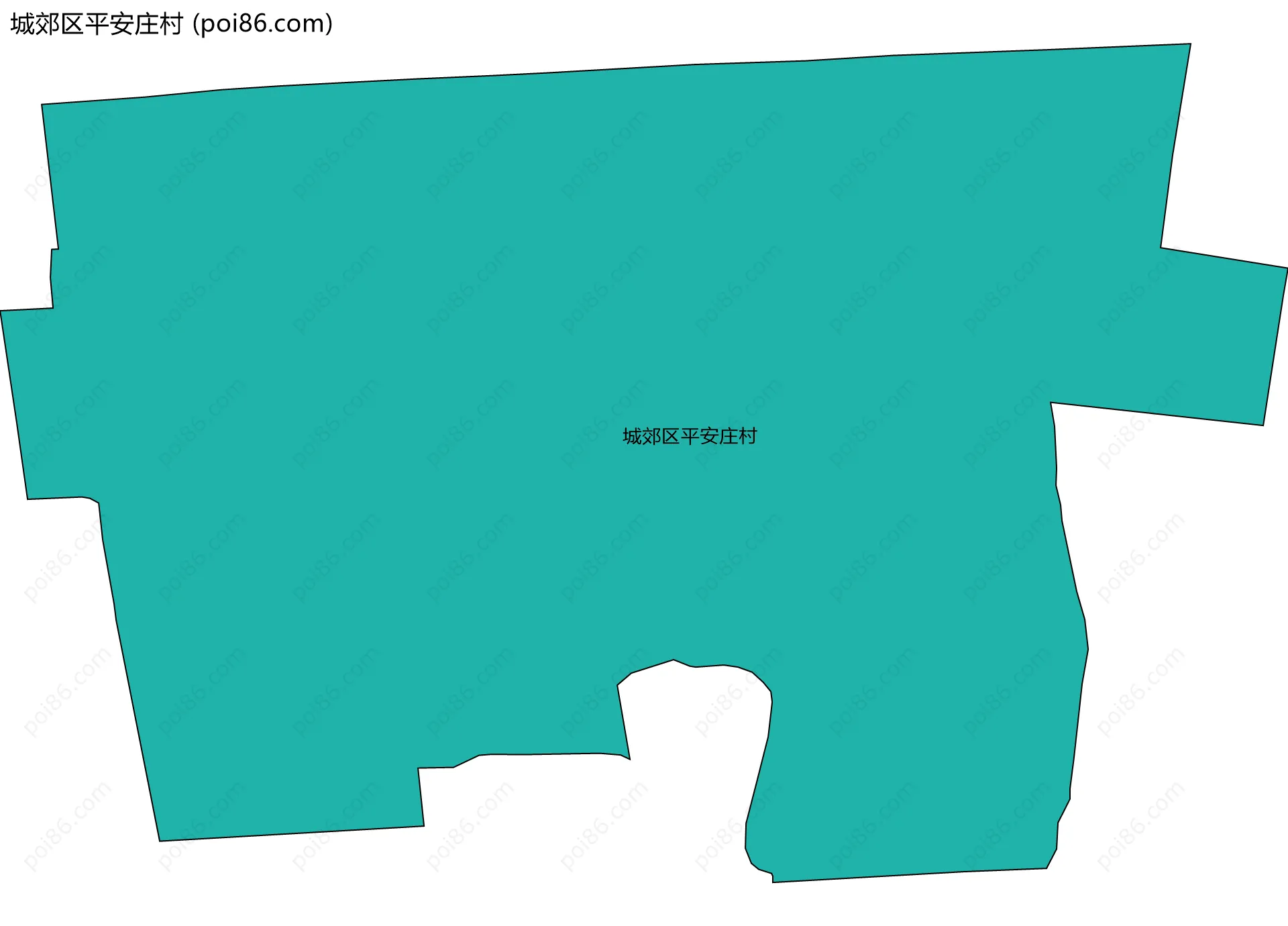 城郊区平安庄村边界地图