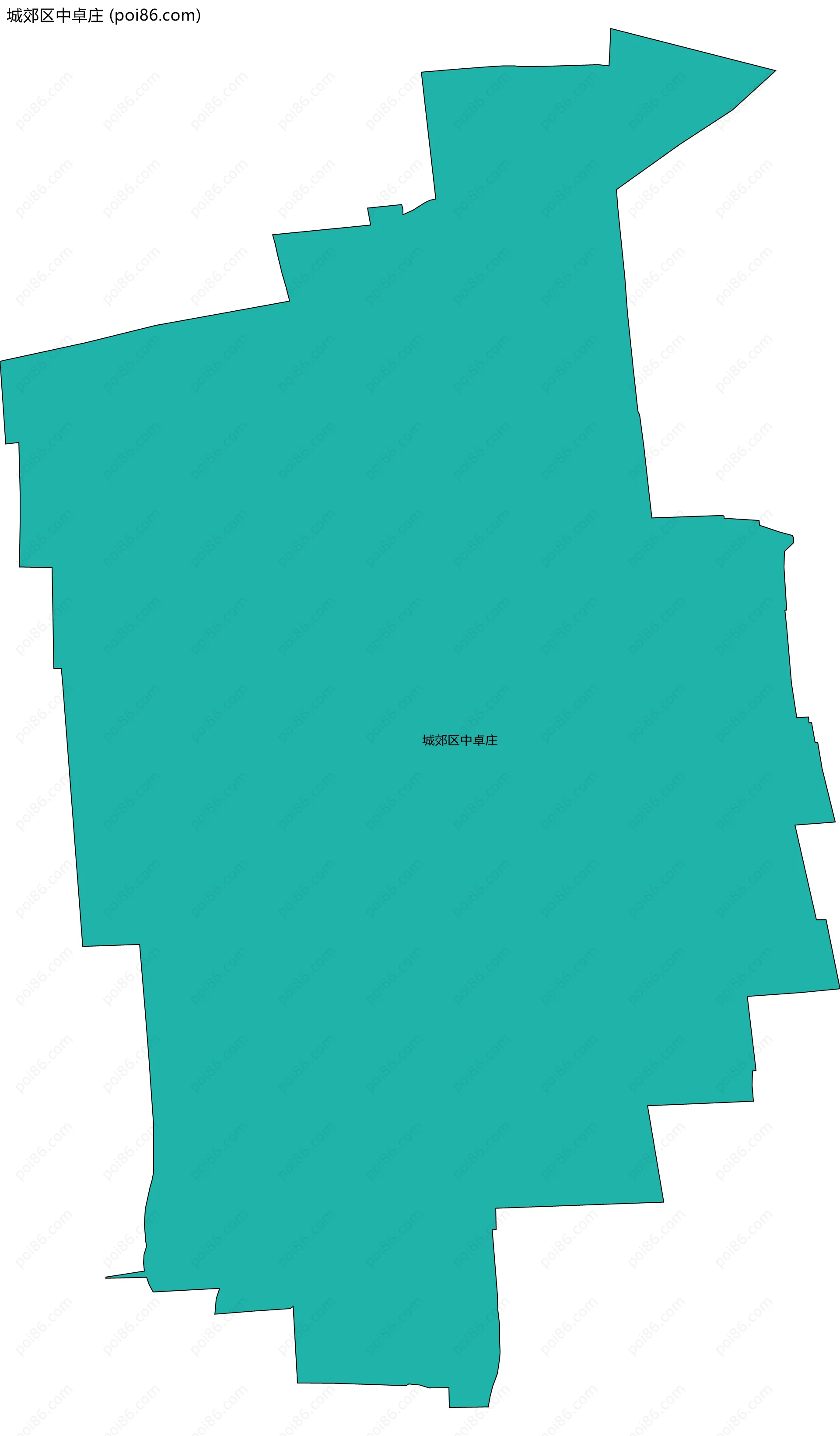 城郊区中卓庄边界地图