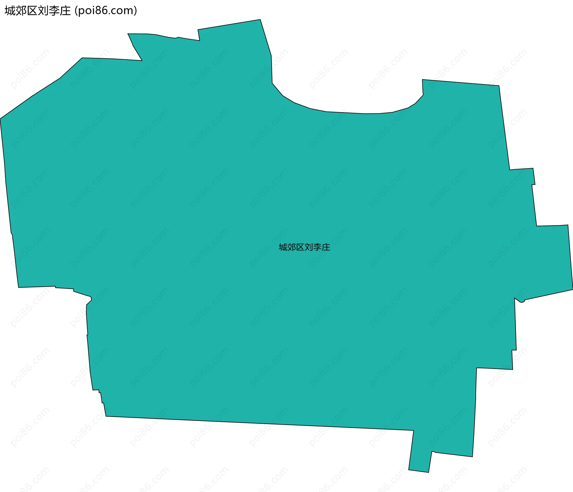 城郊区刘李庄边界地图