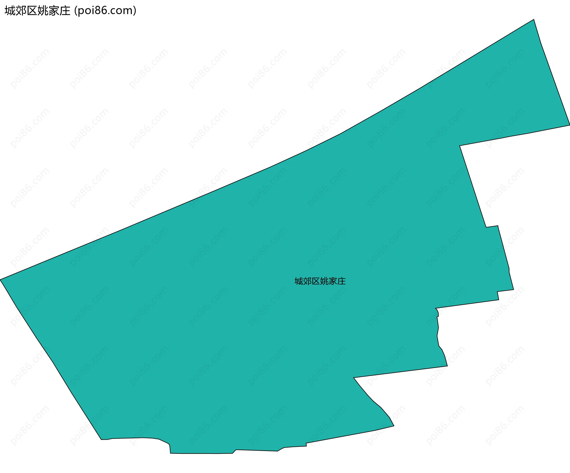 城郊区姚家庄边界地图