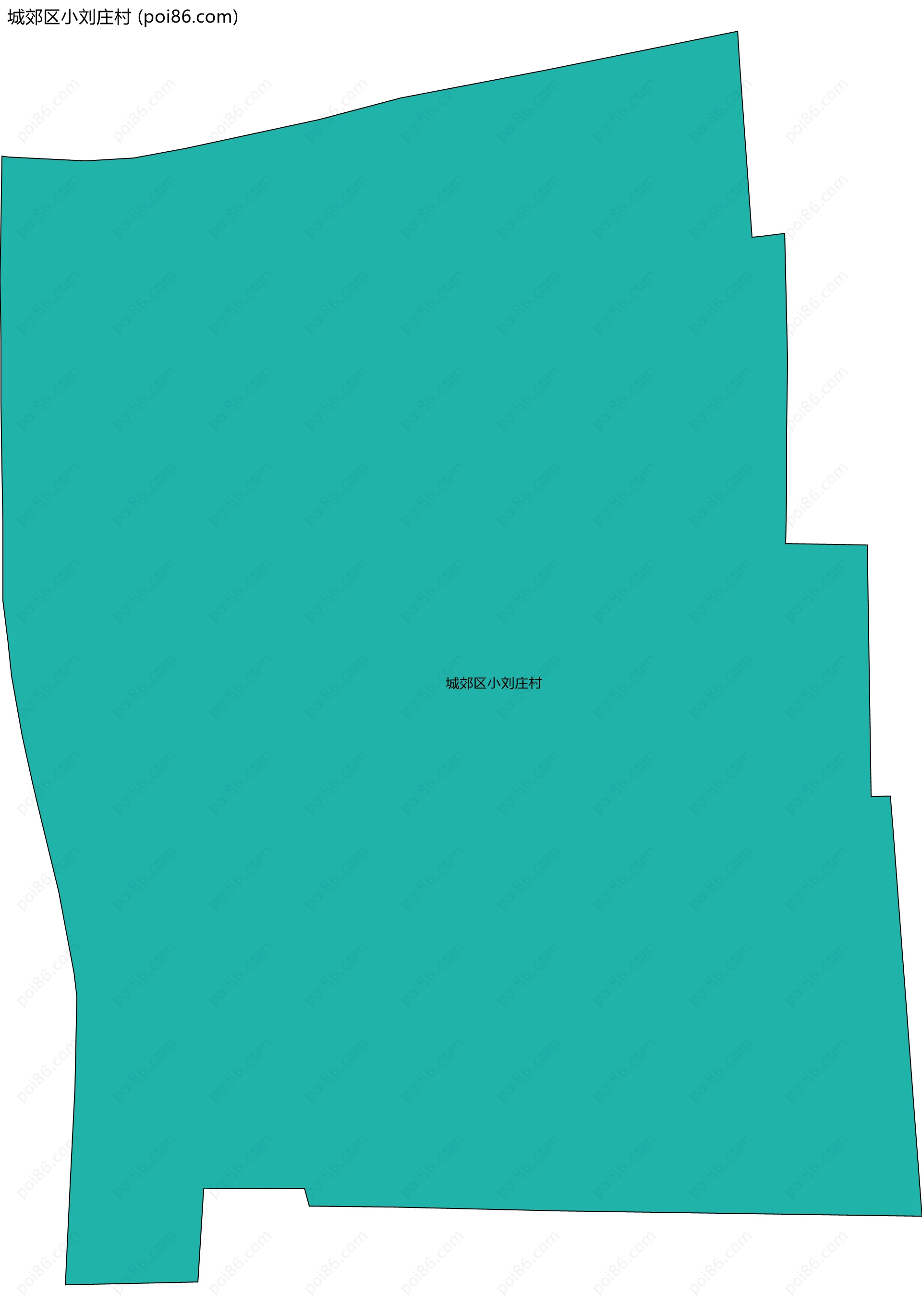 城郊区小刘庄村边界地图