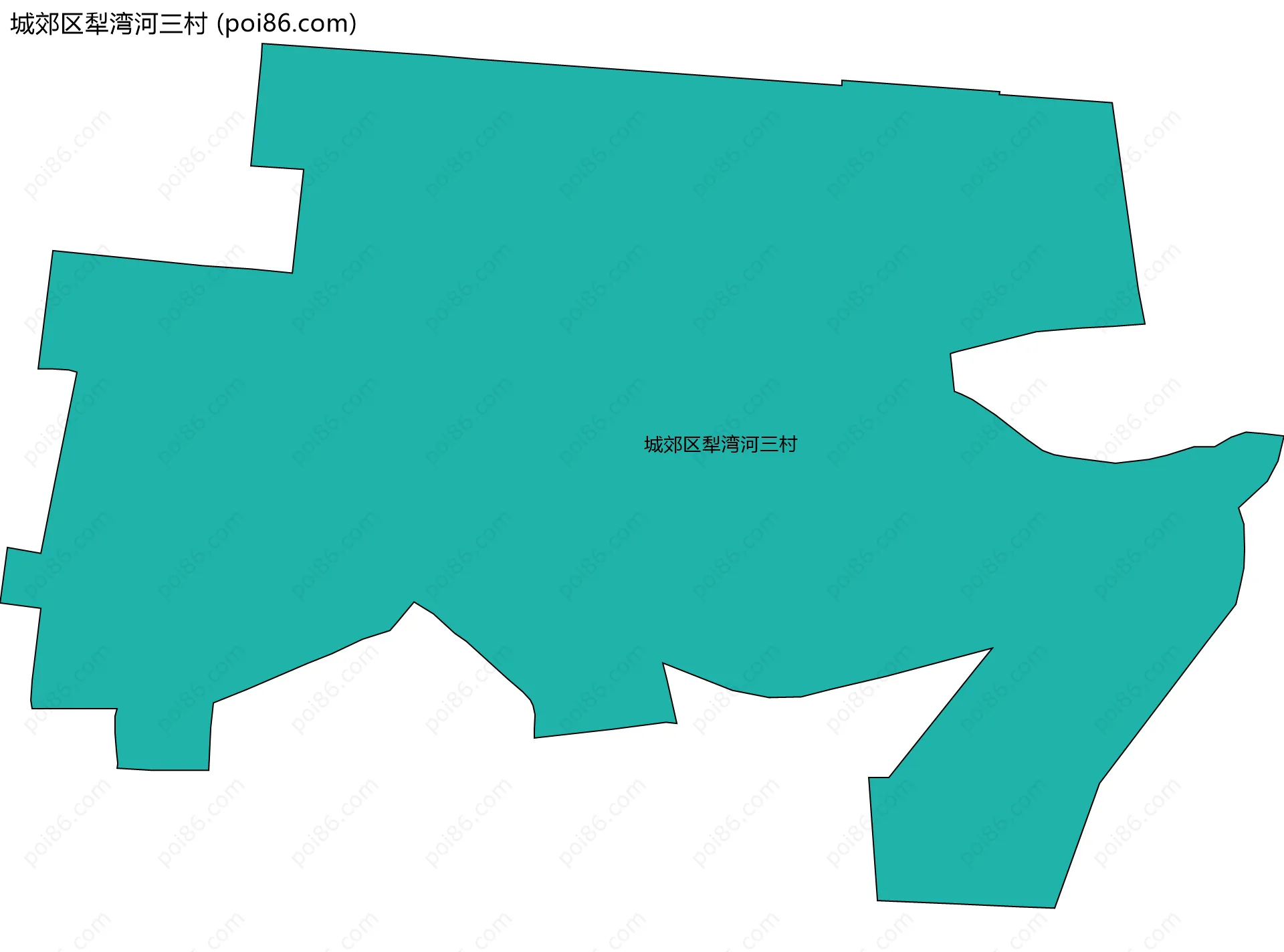 城郊区犁湾河三村边界地图