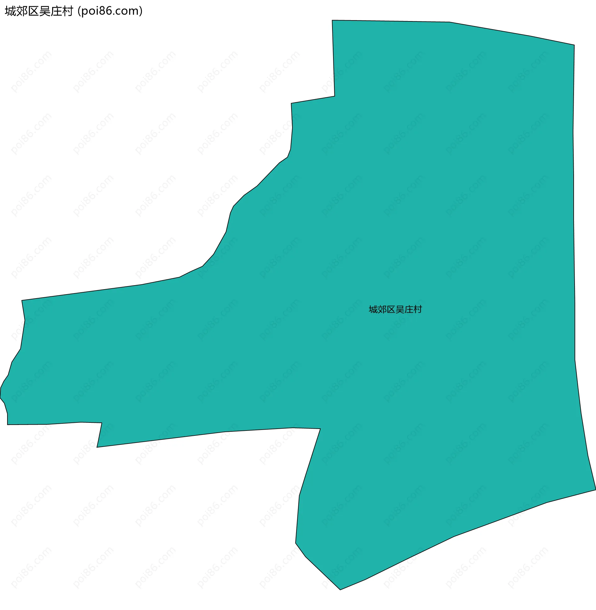 城郊区吴庄村边界地图