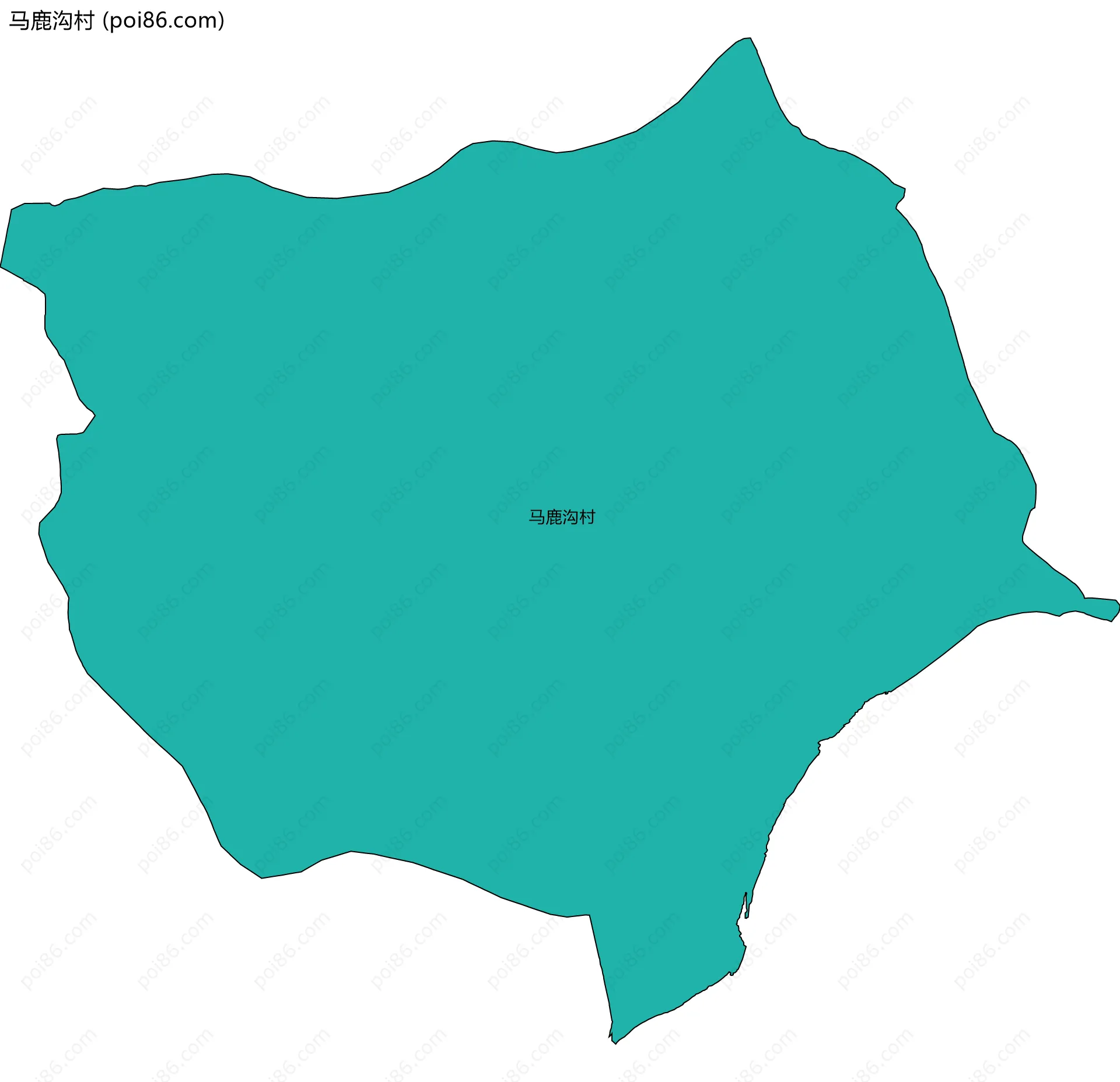 马鹿沟村边界地图
