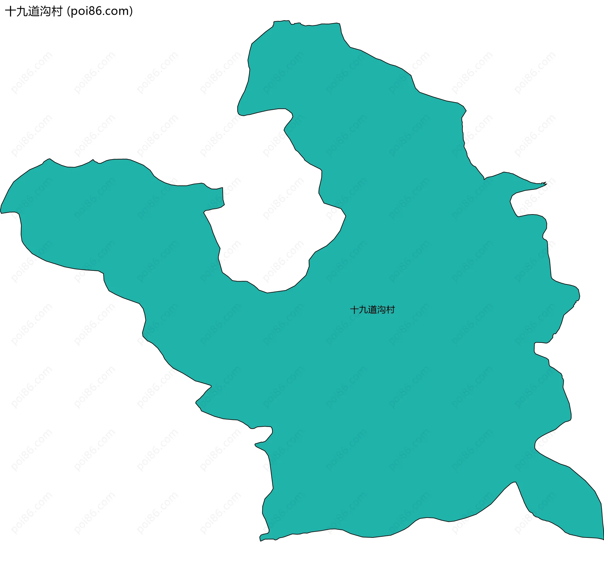 十九道沟村边界地图