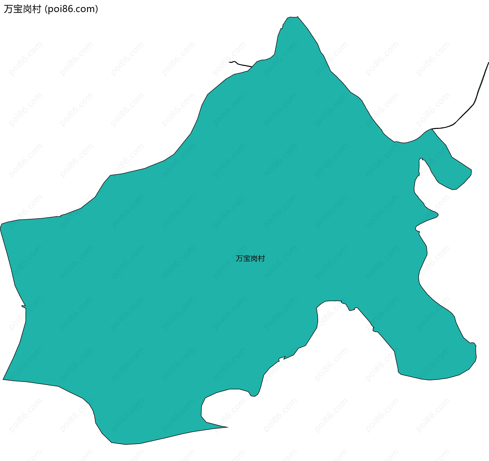 万宝岗村边界地图