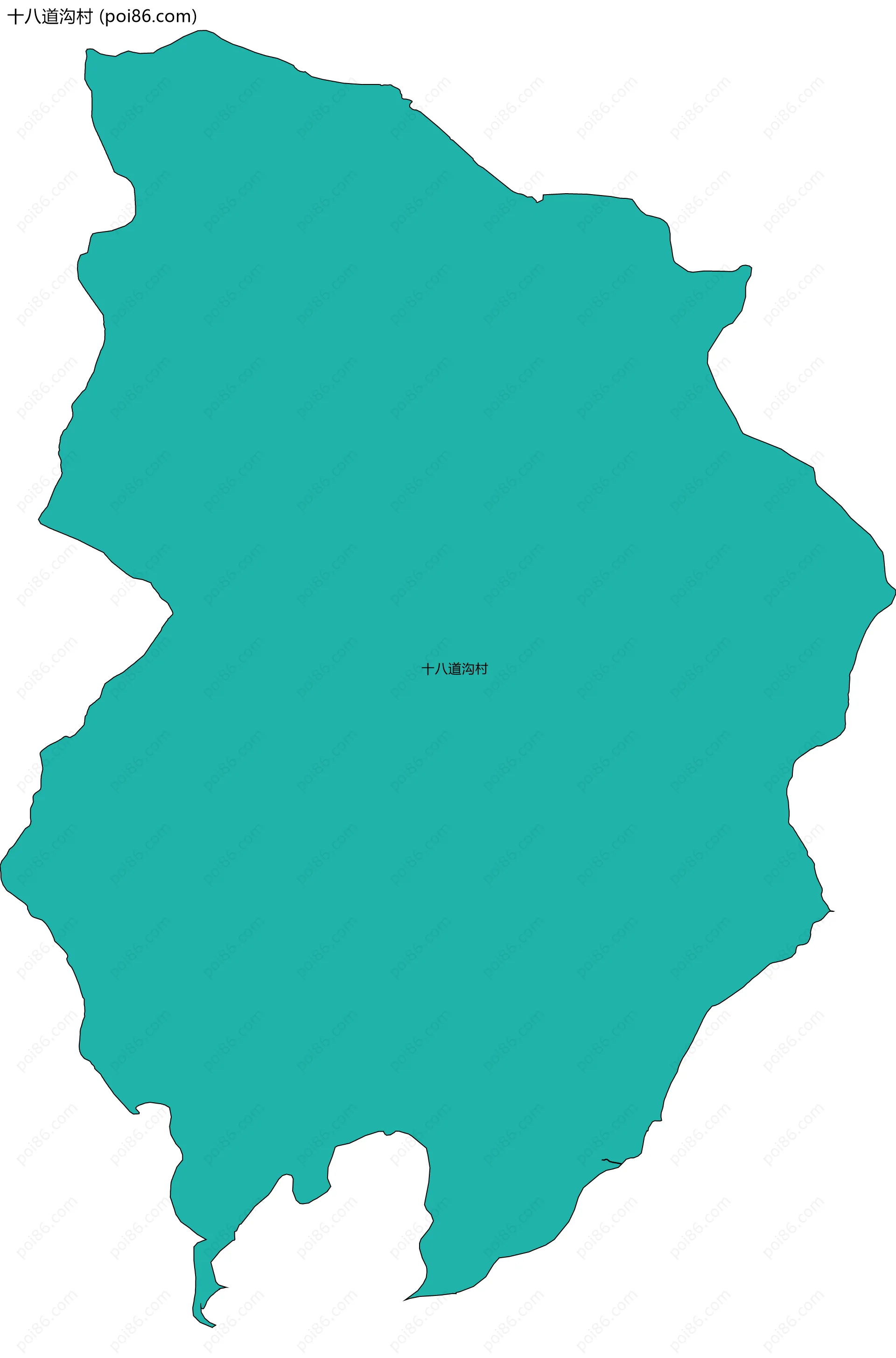 十八道沟村边界地图