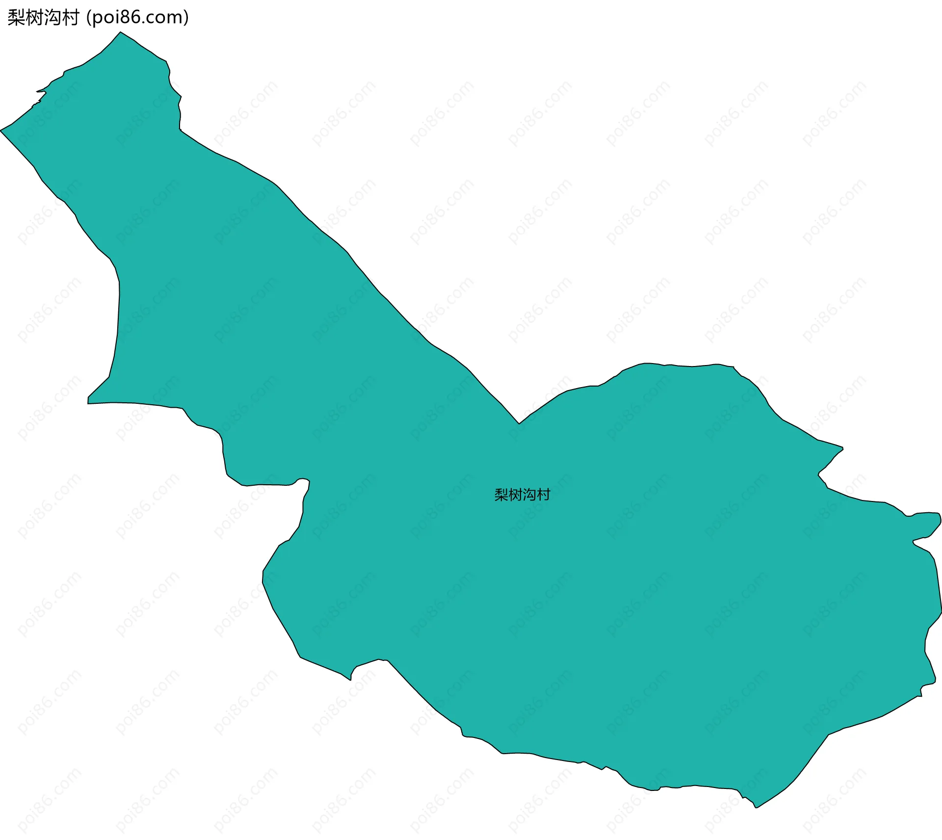 梨树沟村边界地图