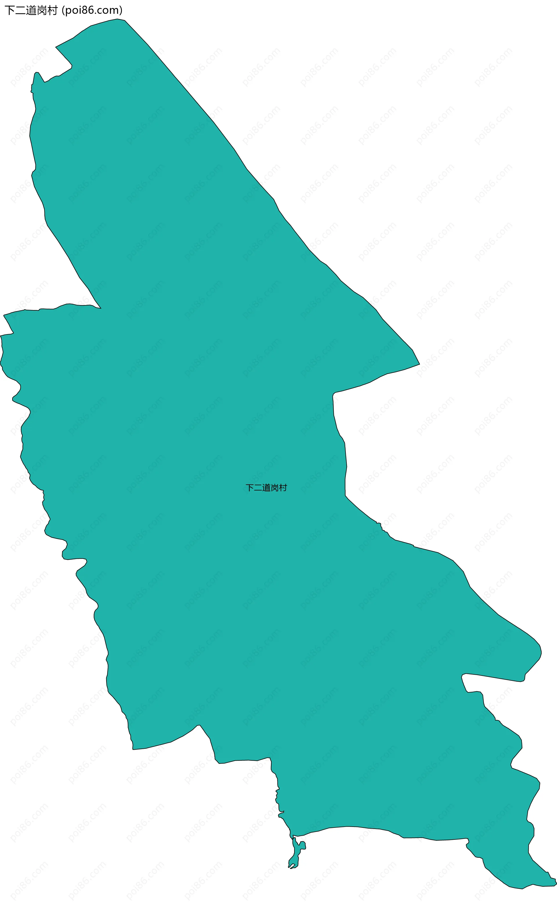 下二道岗村边界地图