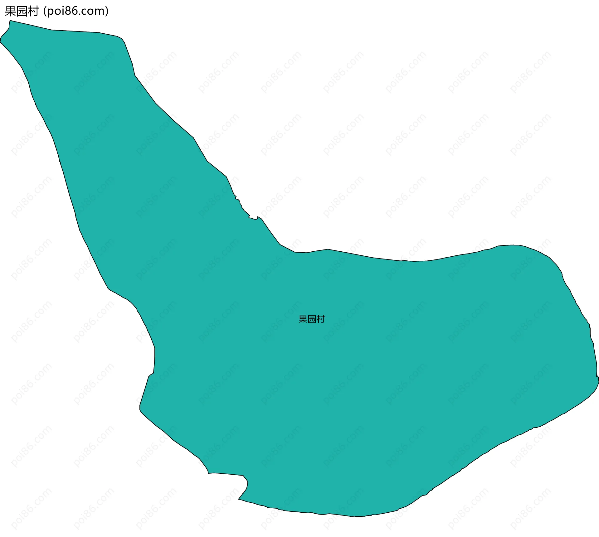 果园村边界地图