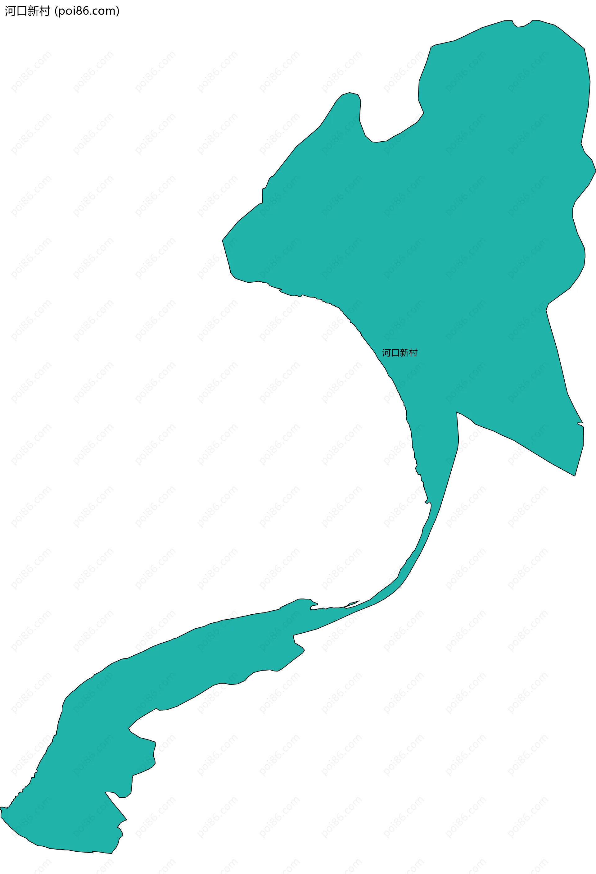 河口新村边界地图