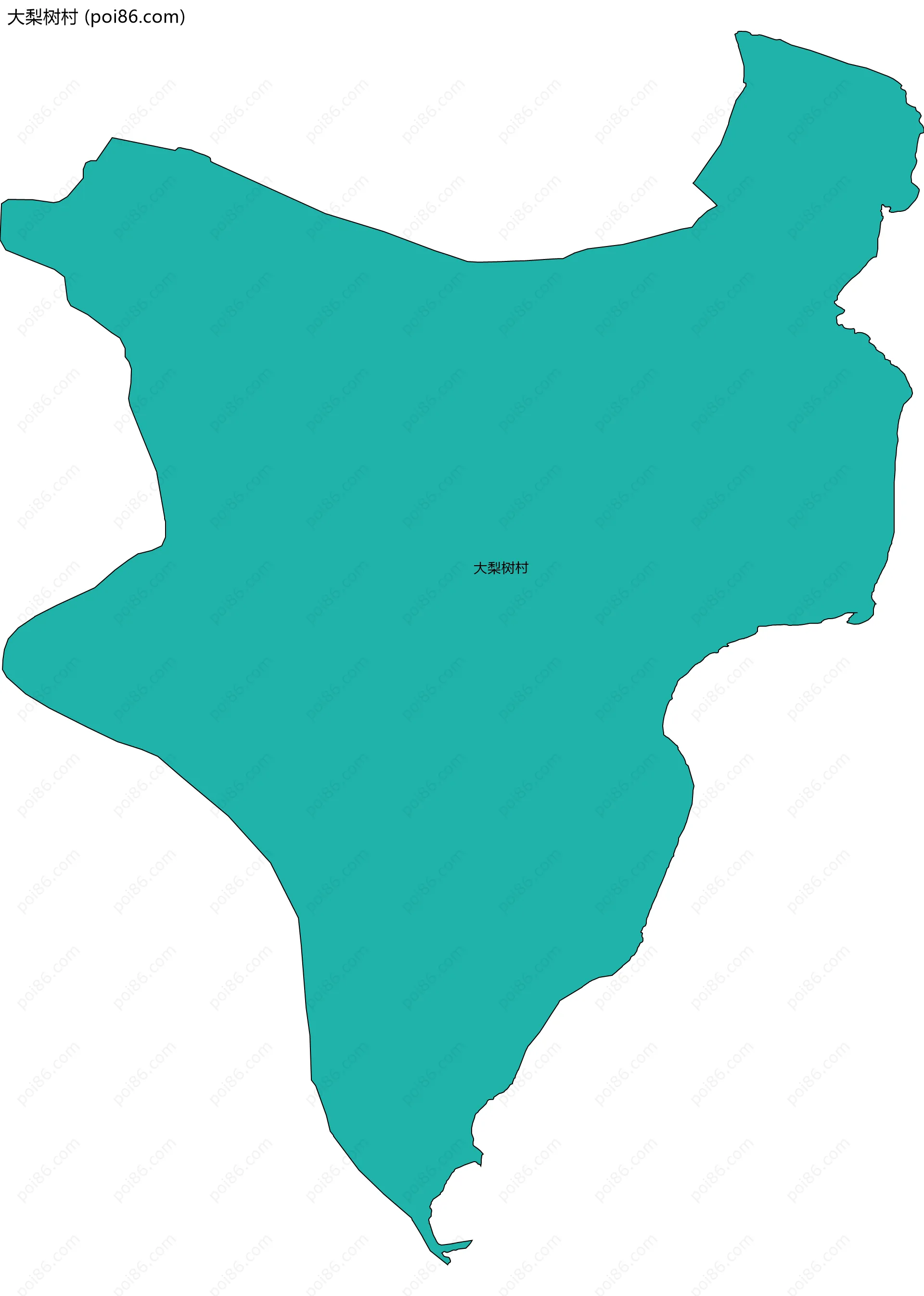 大梨树村边界地图