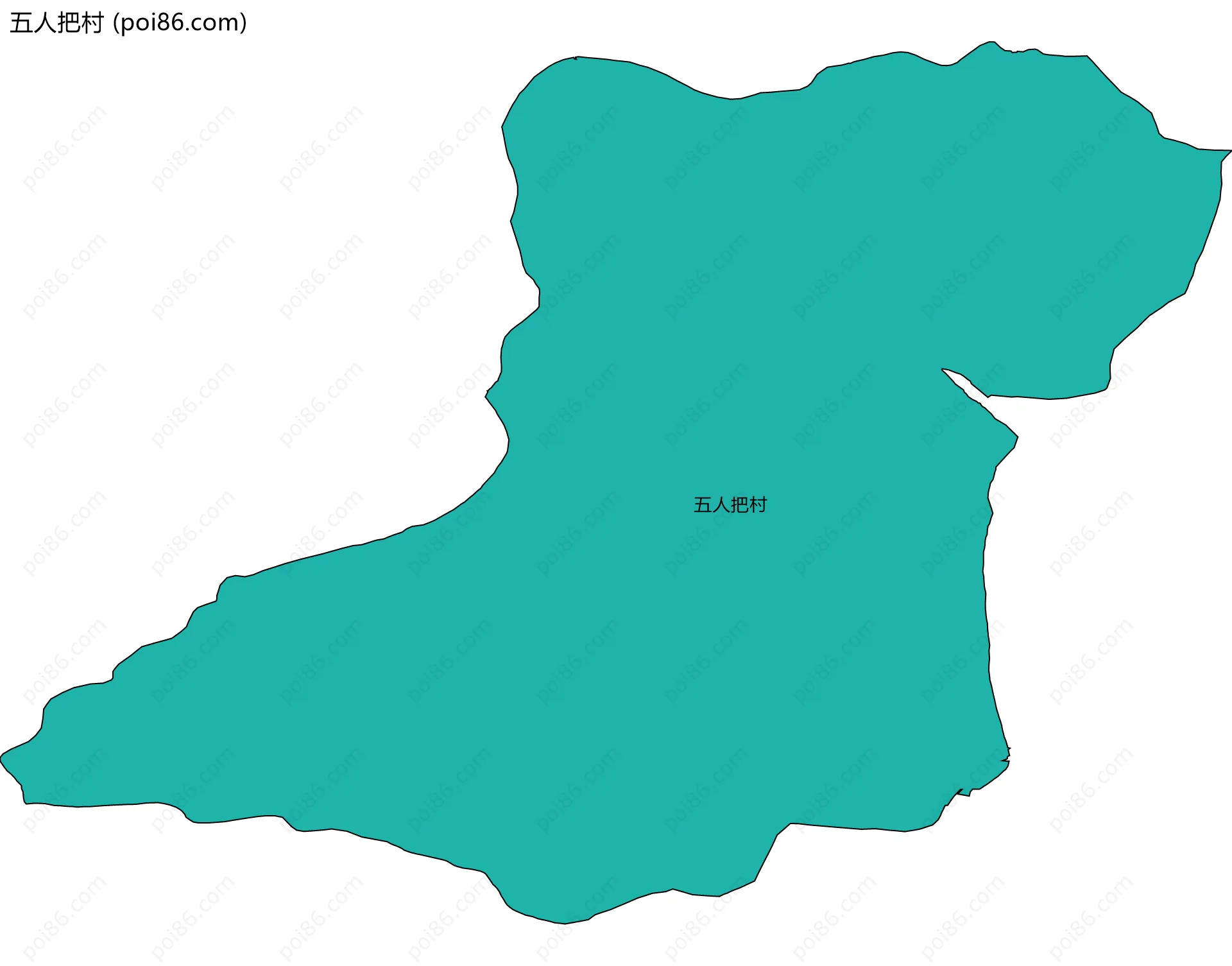 五人把村边界地图