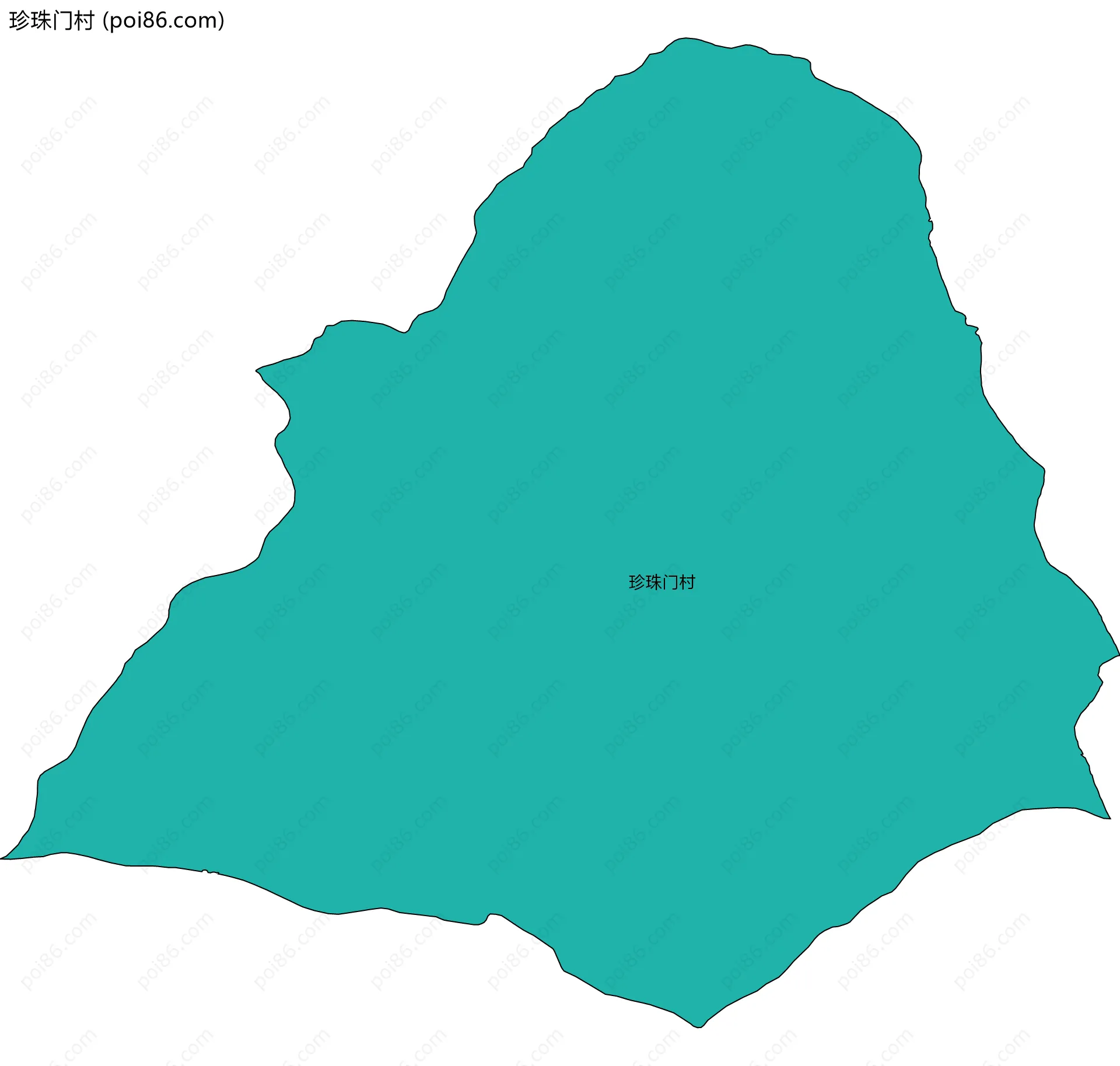 珍珠门村边界地图