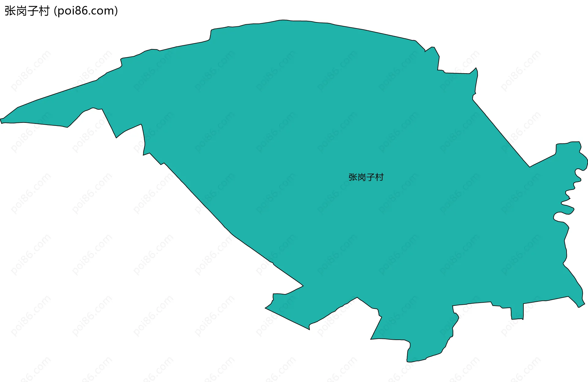 张岗子村边界地图