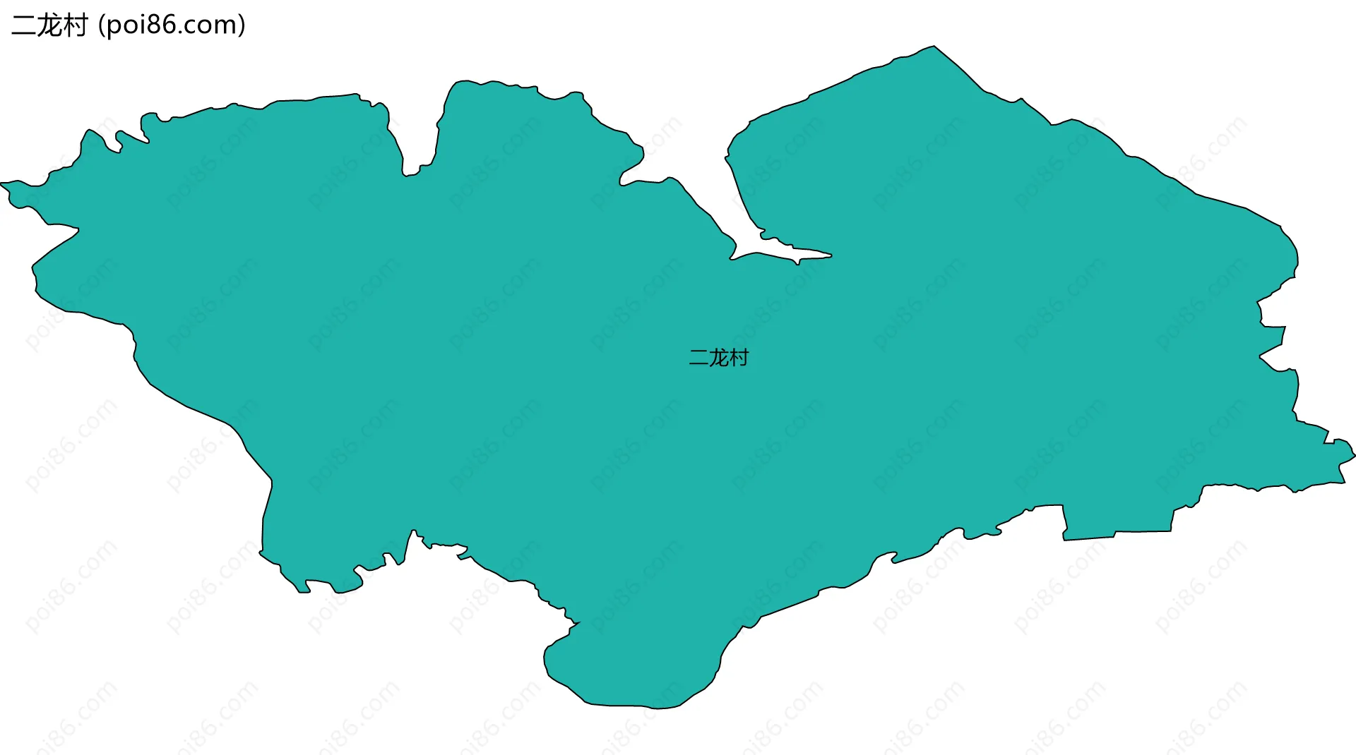 二龙村边界地图