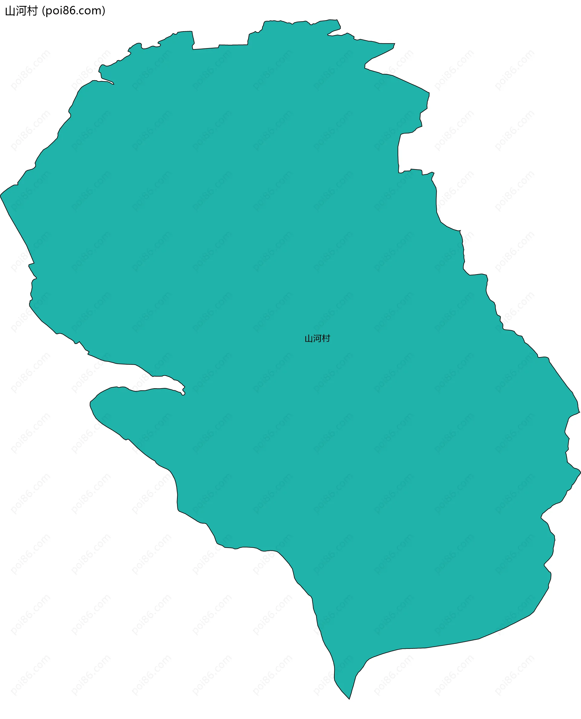 山河村边界地图