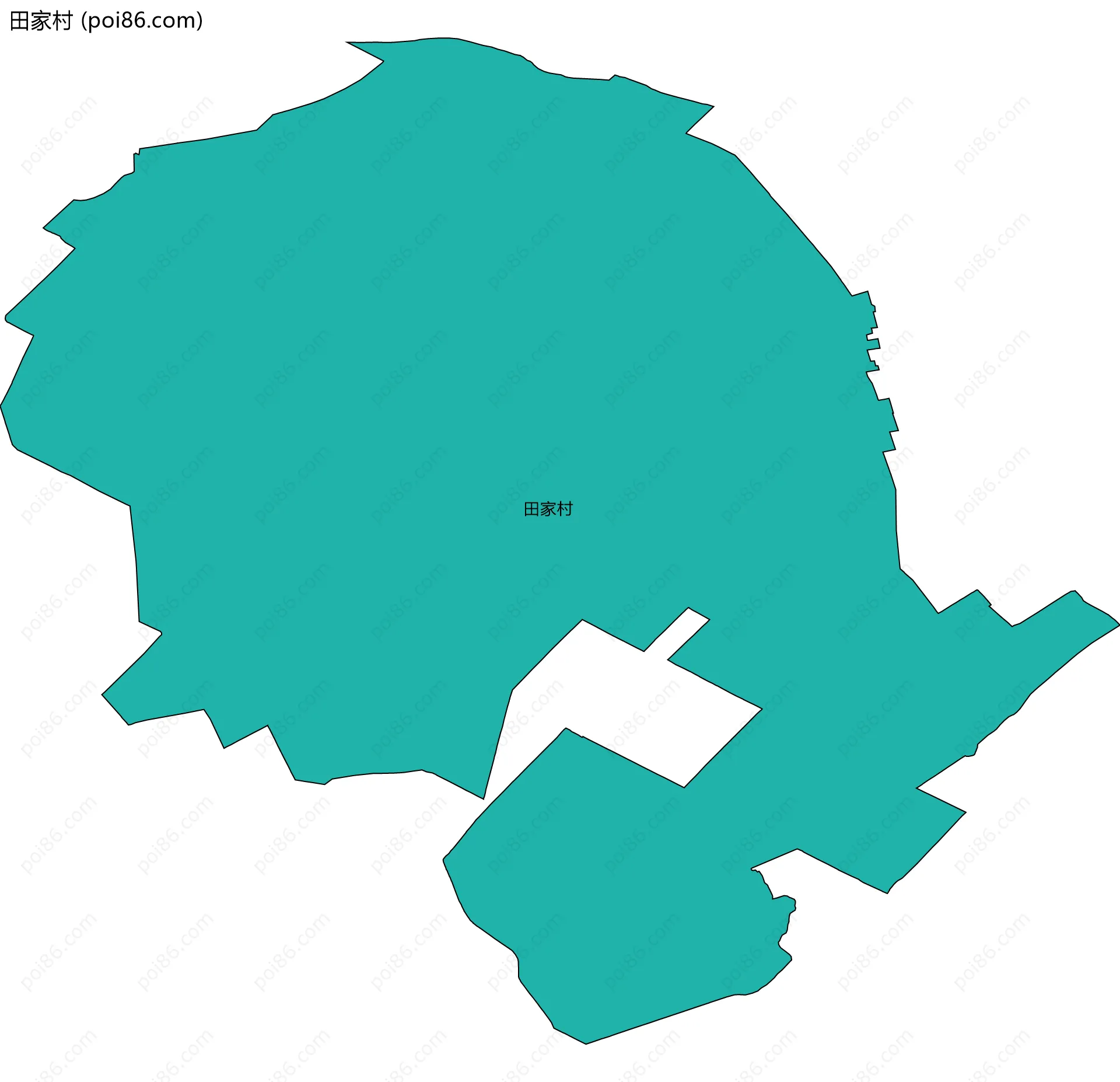 田家村边界地图
