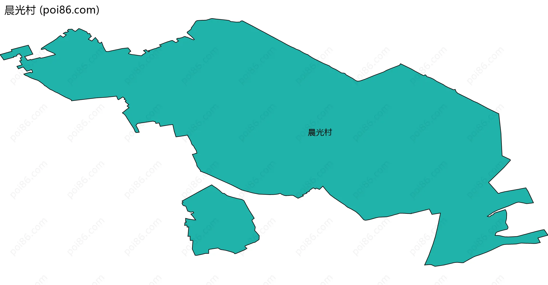晨光村边界地图