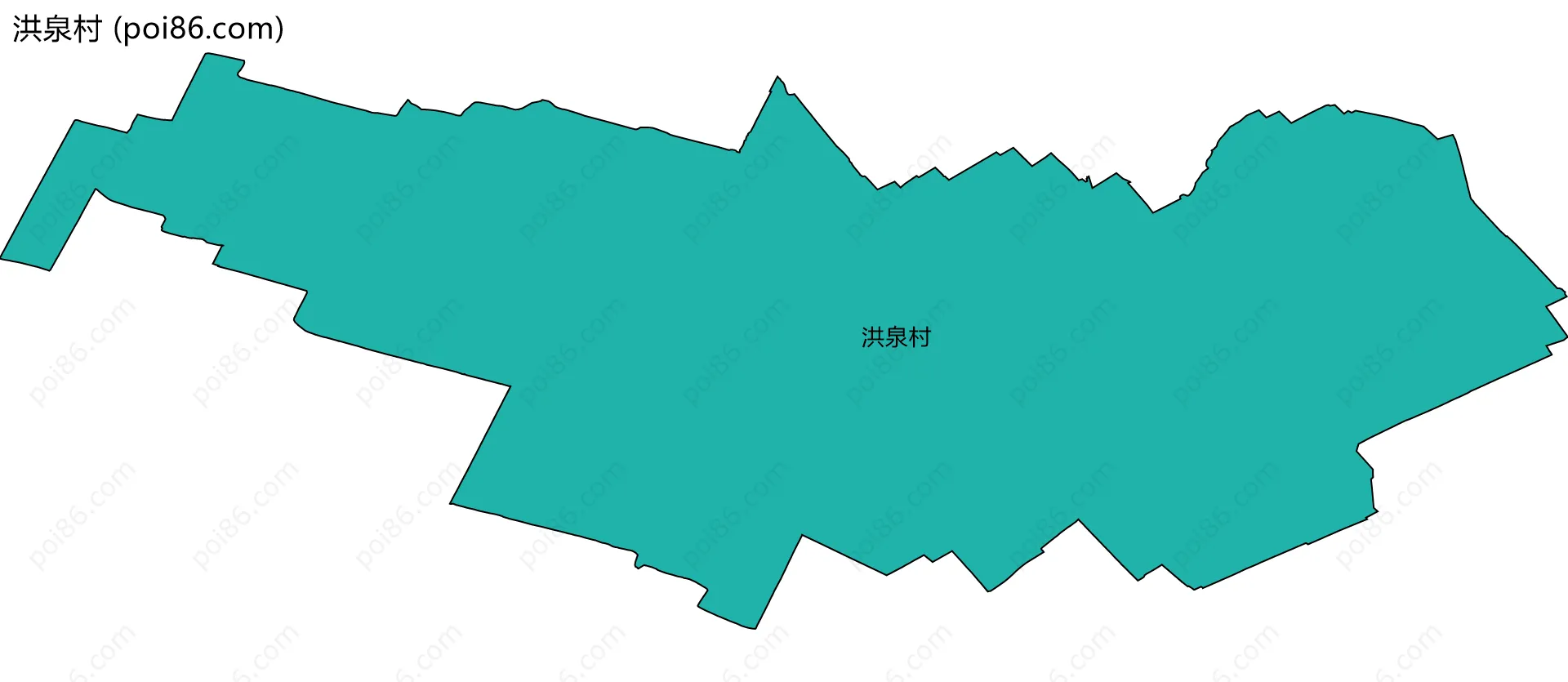 洪泉村边界地图