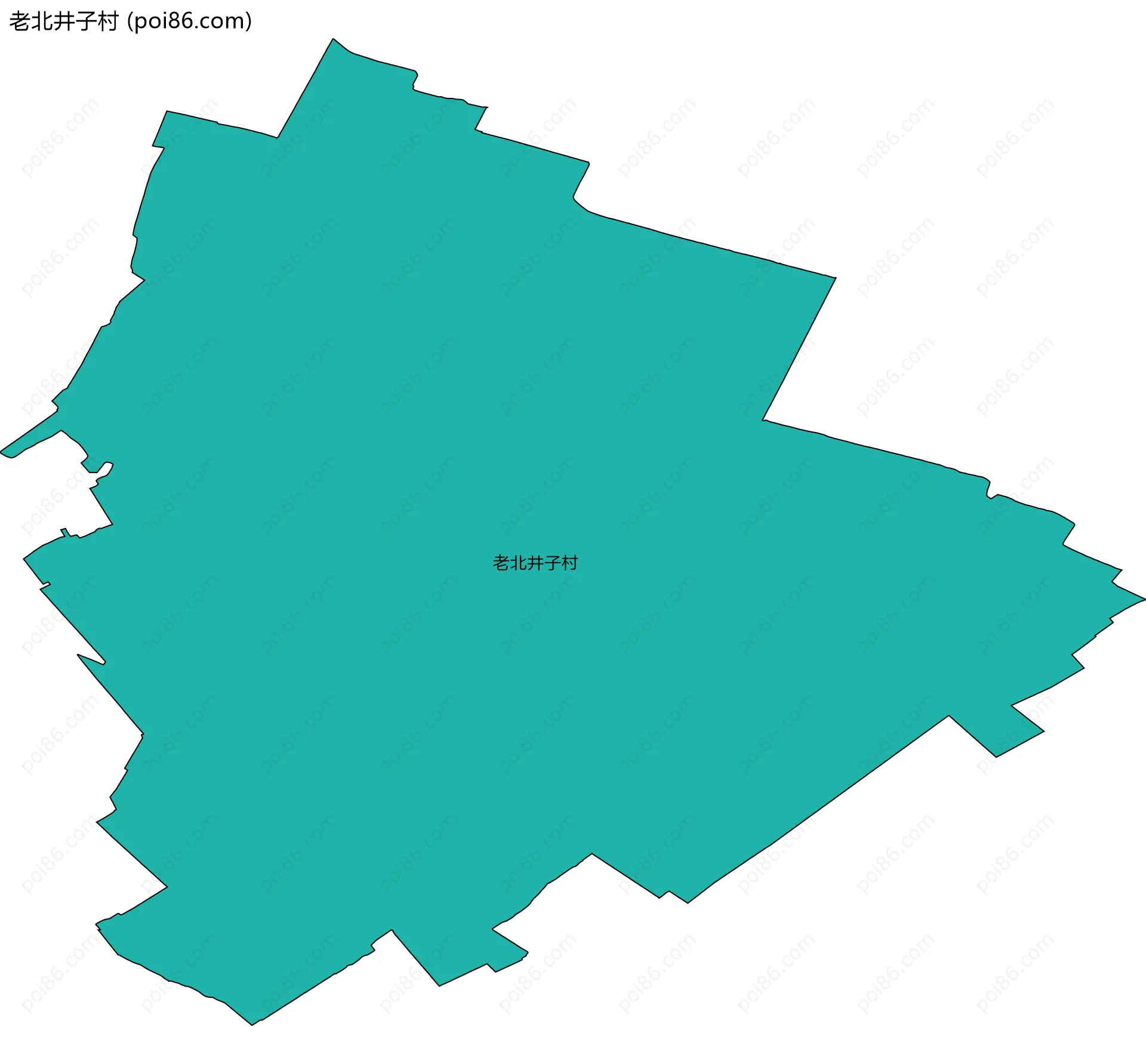 老北井子村边界地图