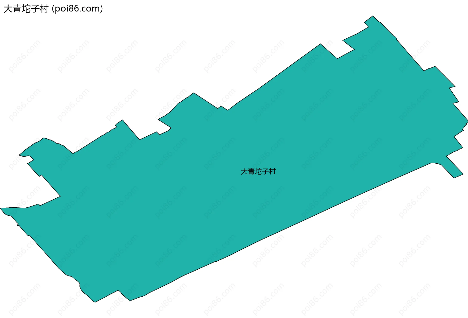 大青坨子村边界地图