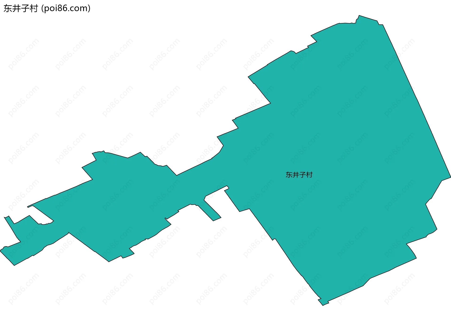 东井子村边界地图