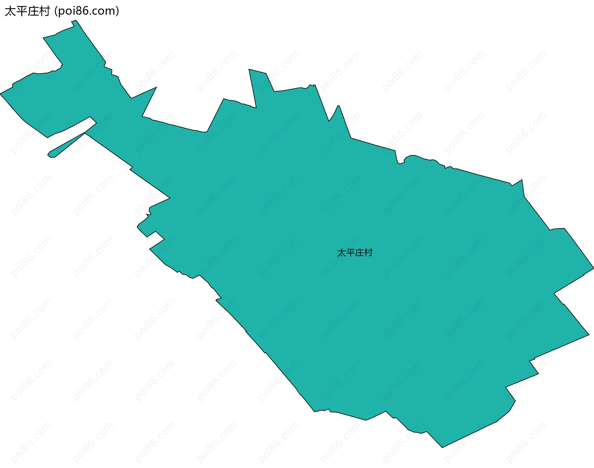 太平庄村边界地图