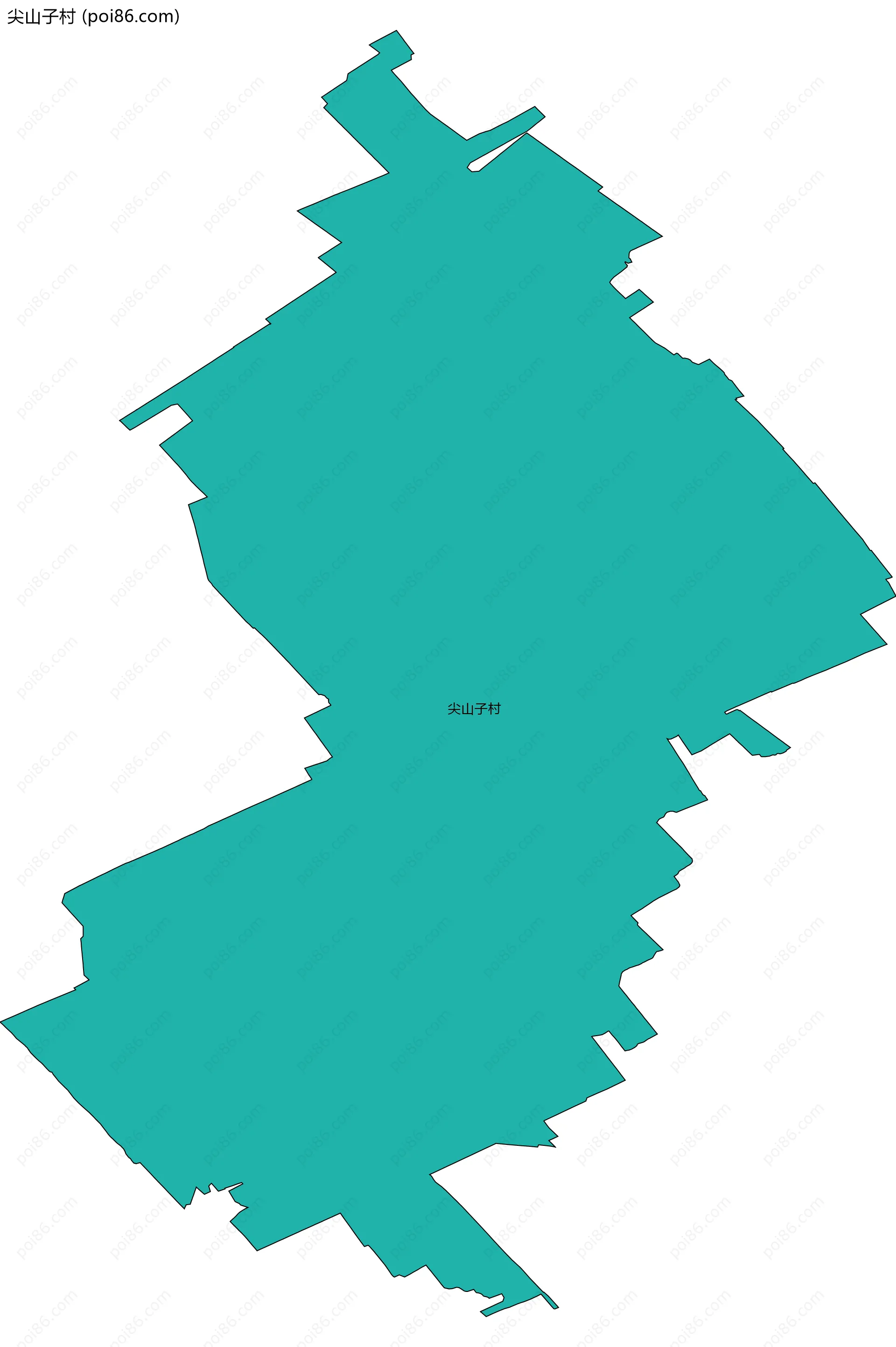 尖山子村边界地图