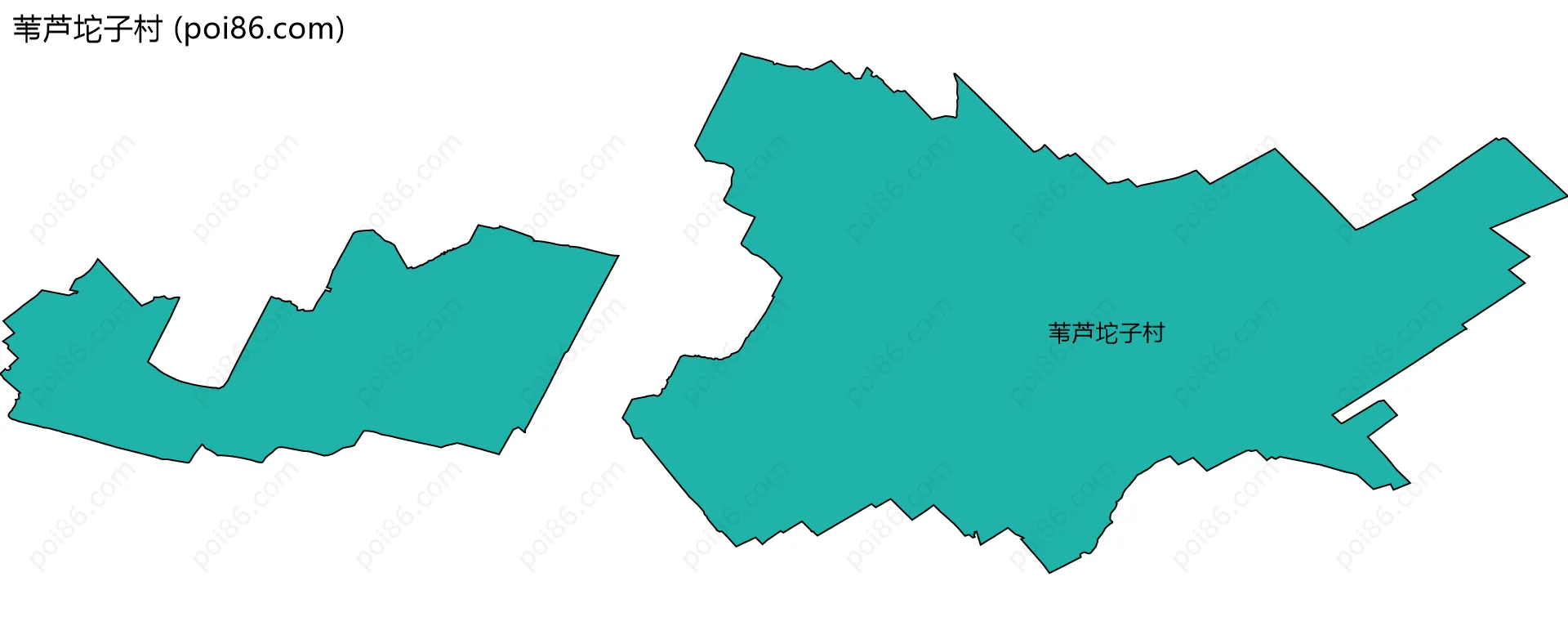 苇芦坨子村边界地图