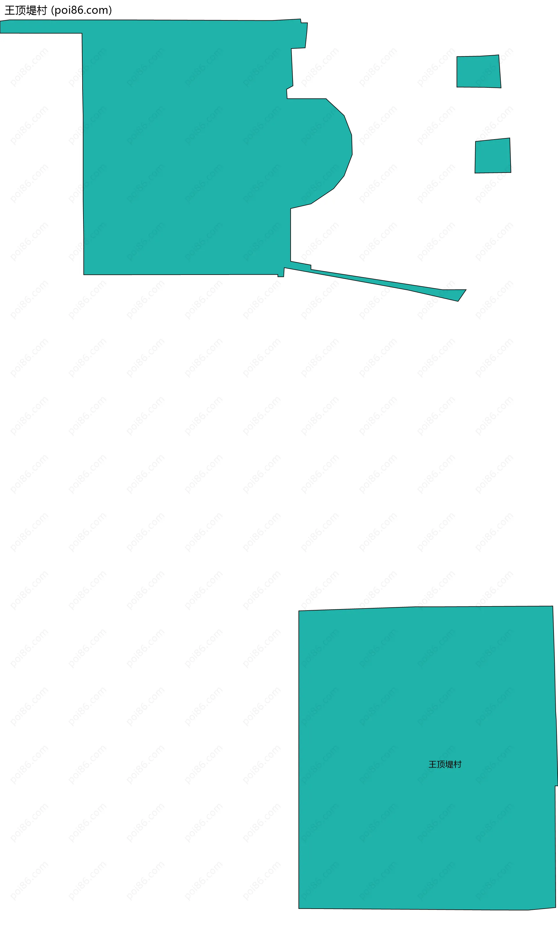 王顶堤村边界地图