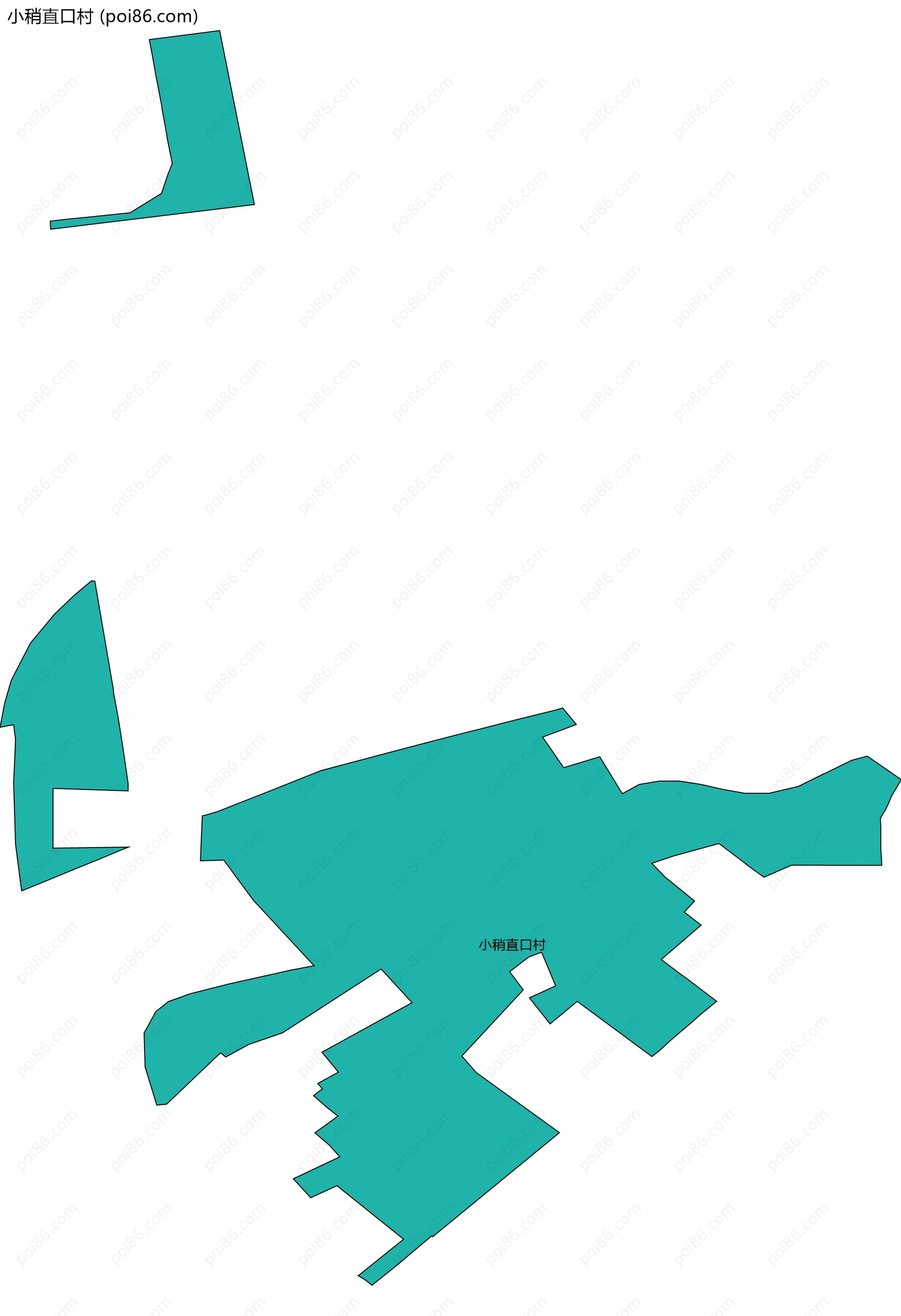 小稍直口村边界地图