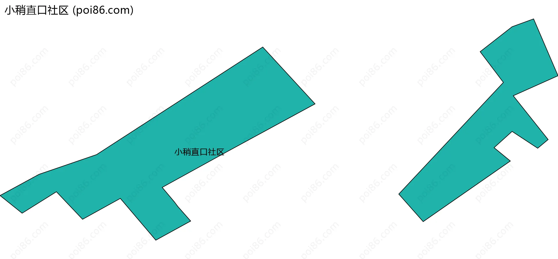 小稍直口社区边界地图