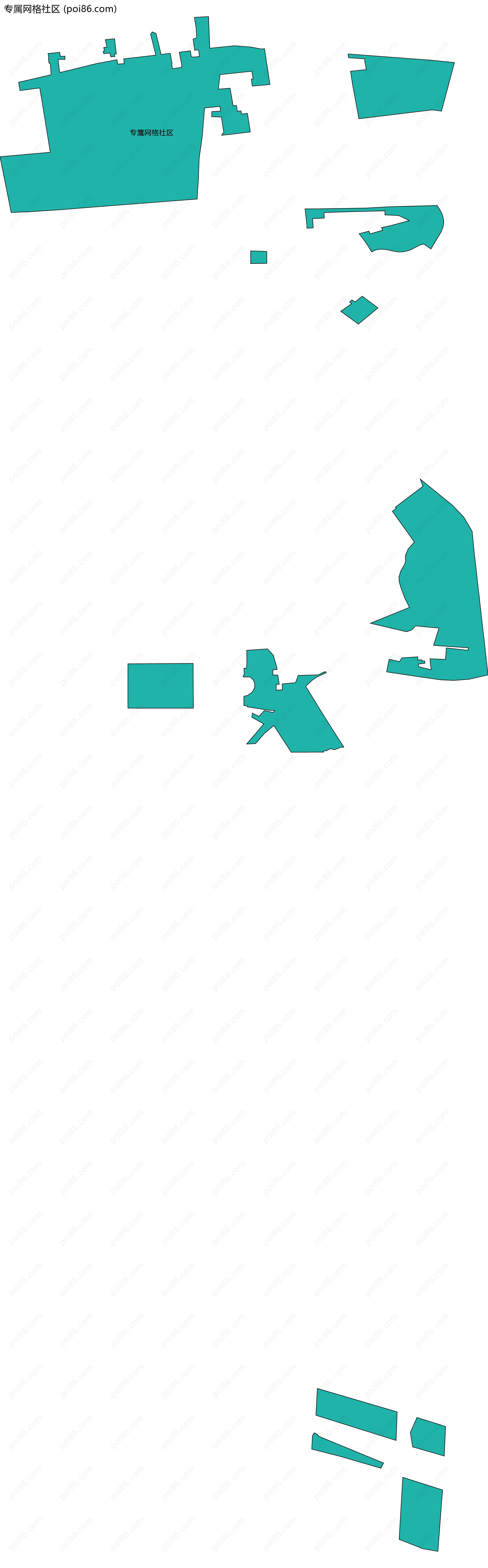 专属网格社区边界地图