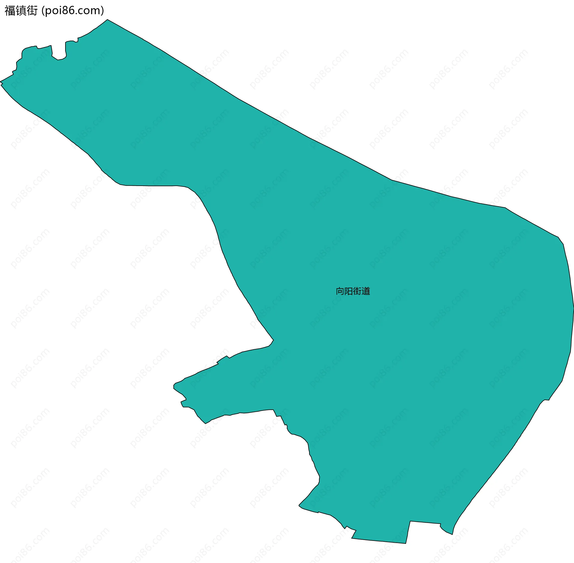 福镇街边界地图(五级行政区划)