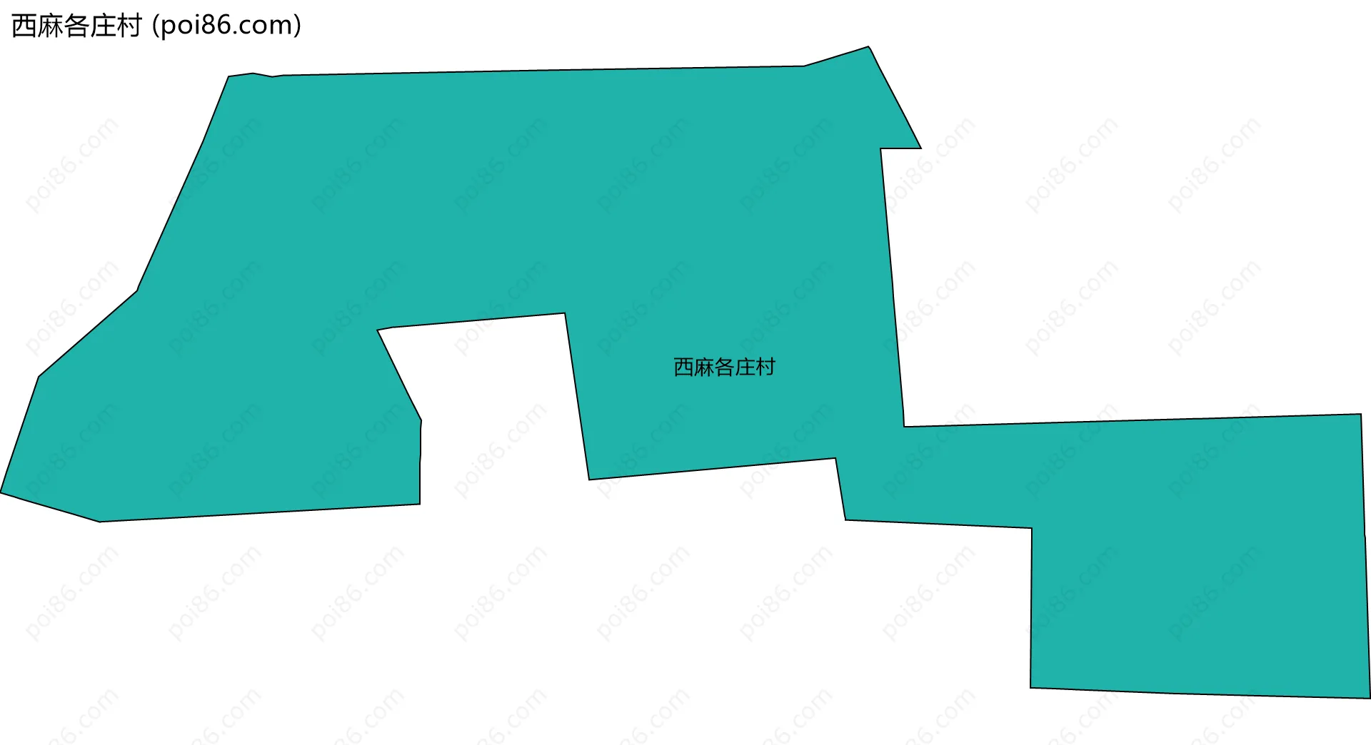 西麻各庄村边界地图