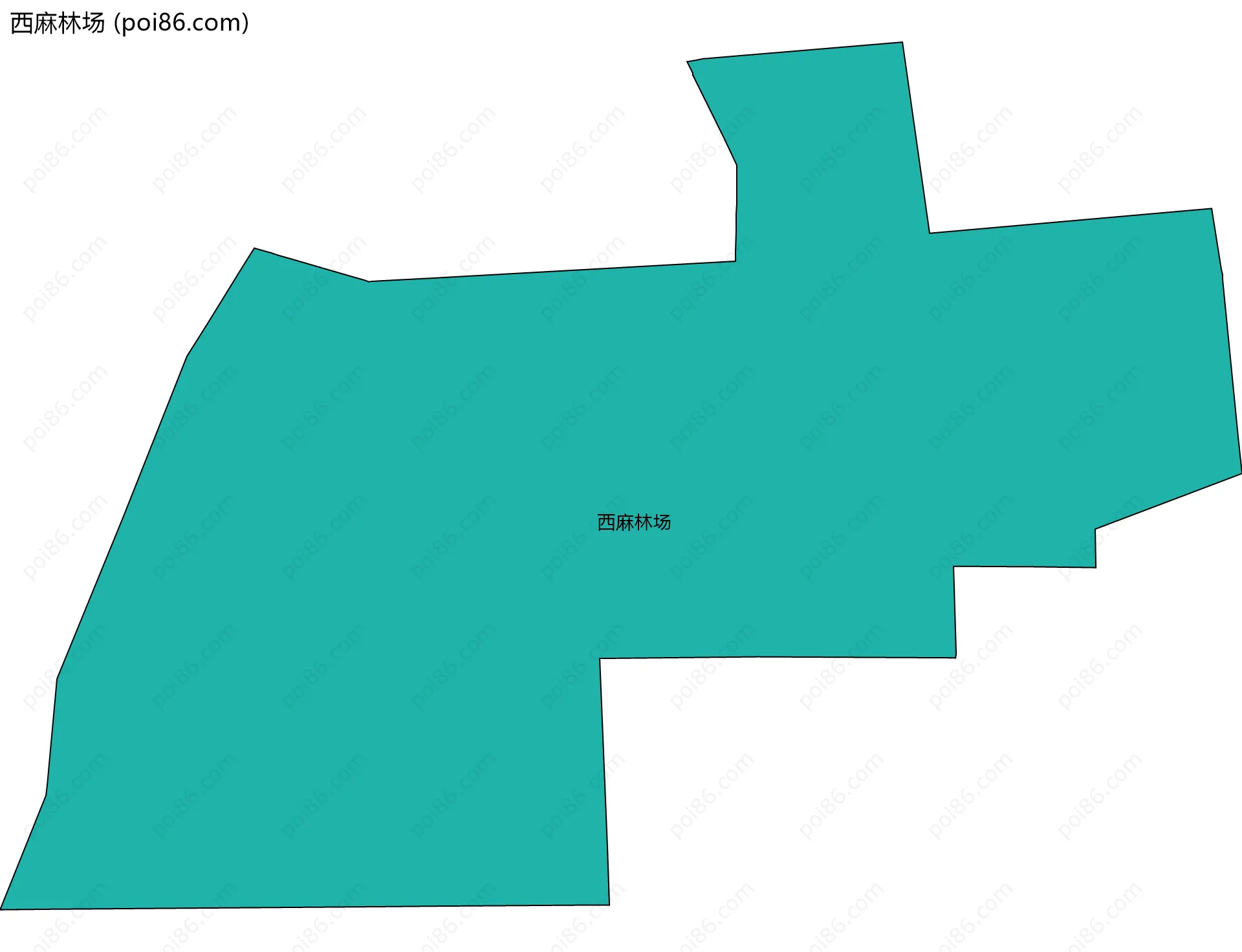 西麻林场边界地图