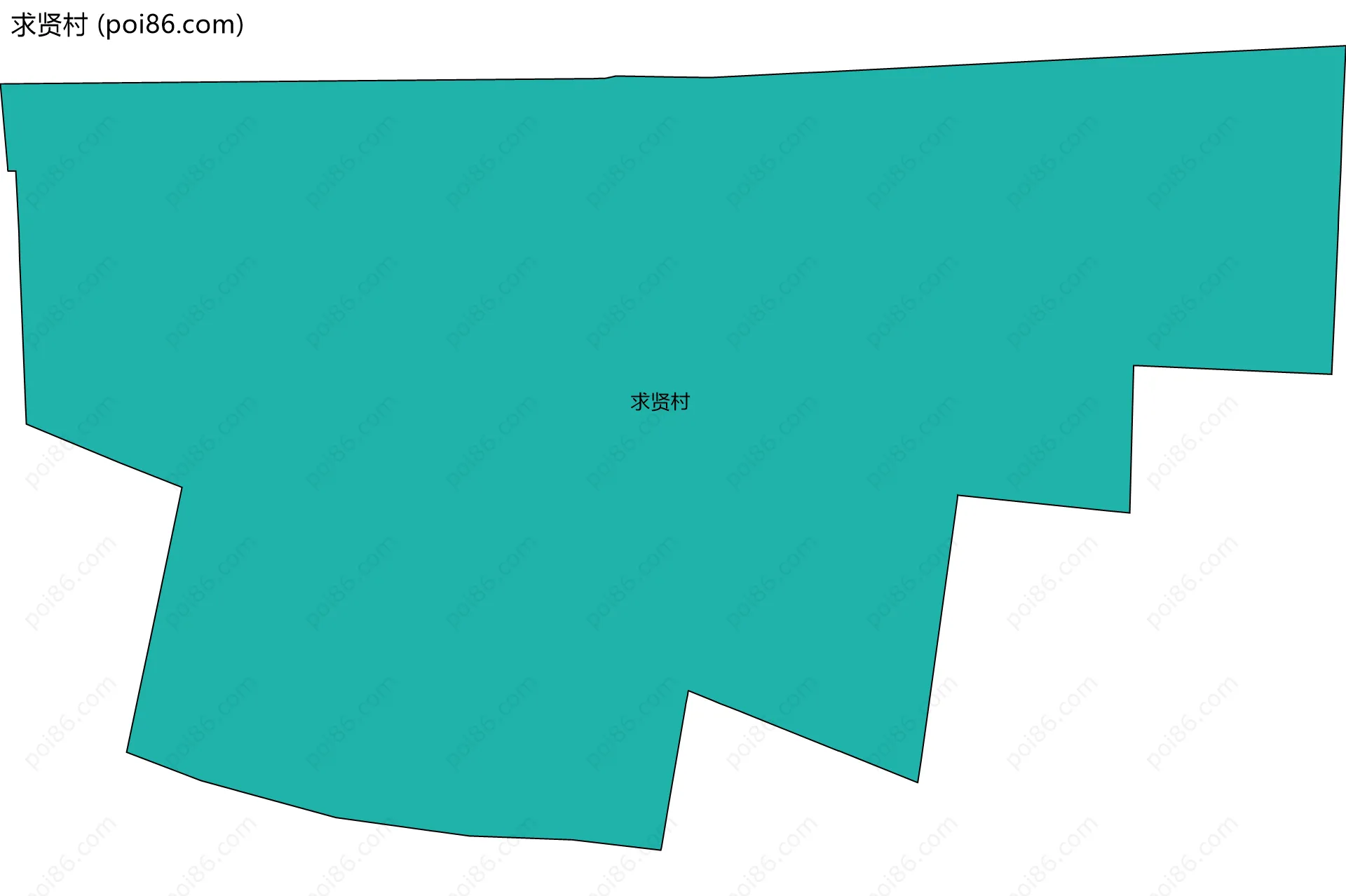 求贤村边界地图