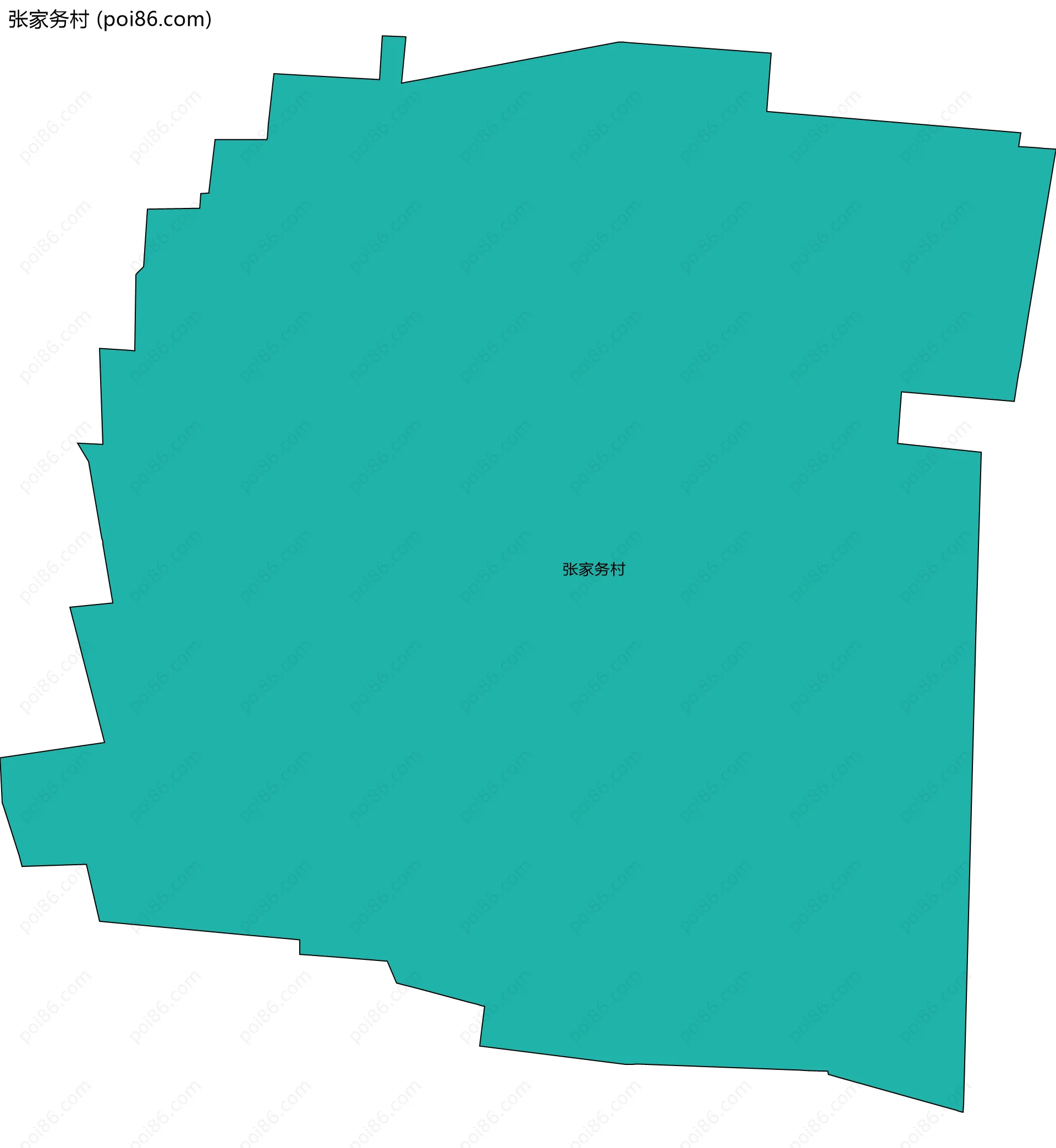 张家务村边界地图