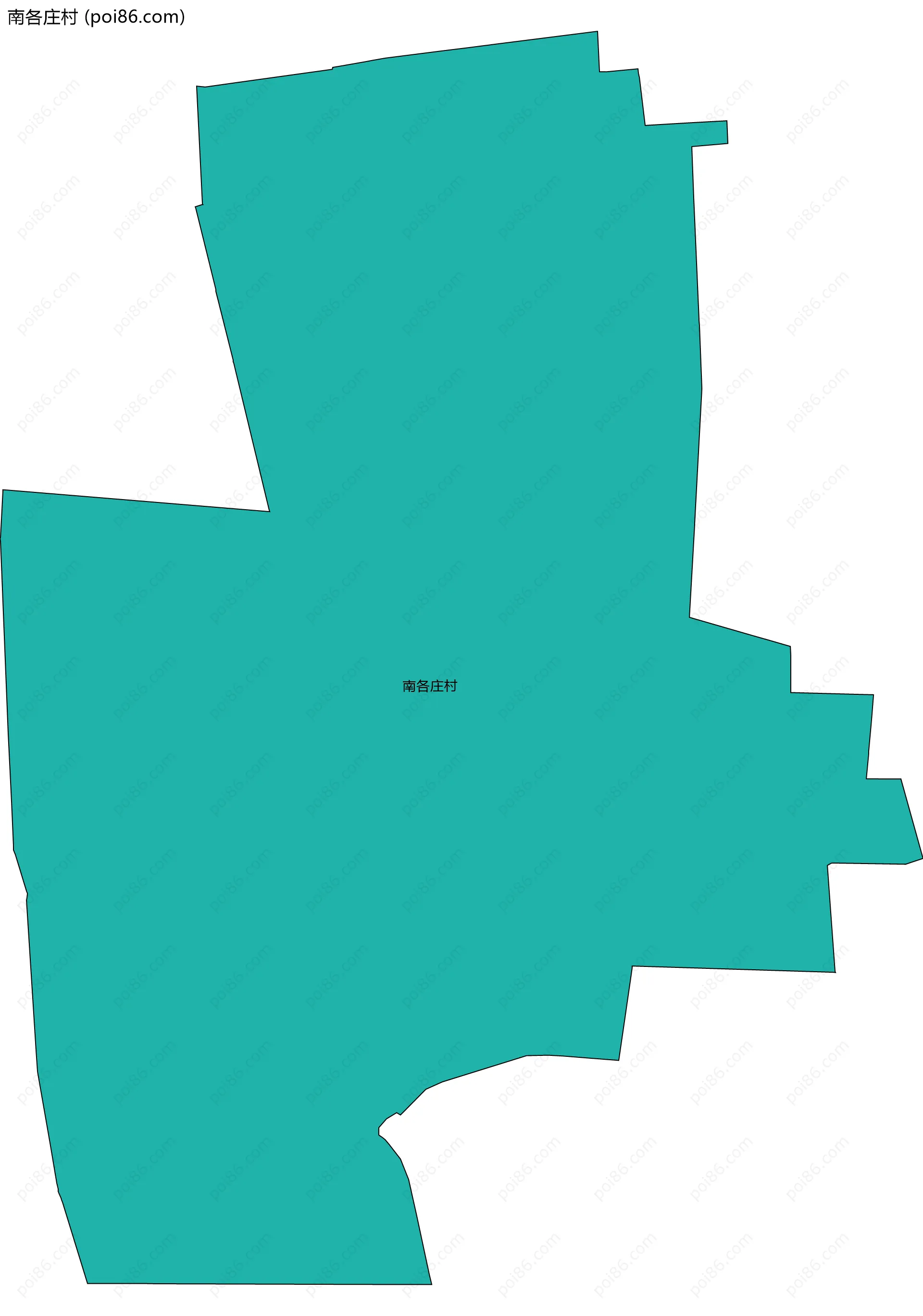 南各庄村边界地图