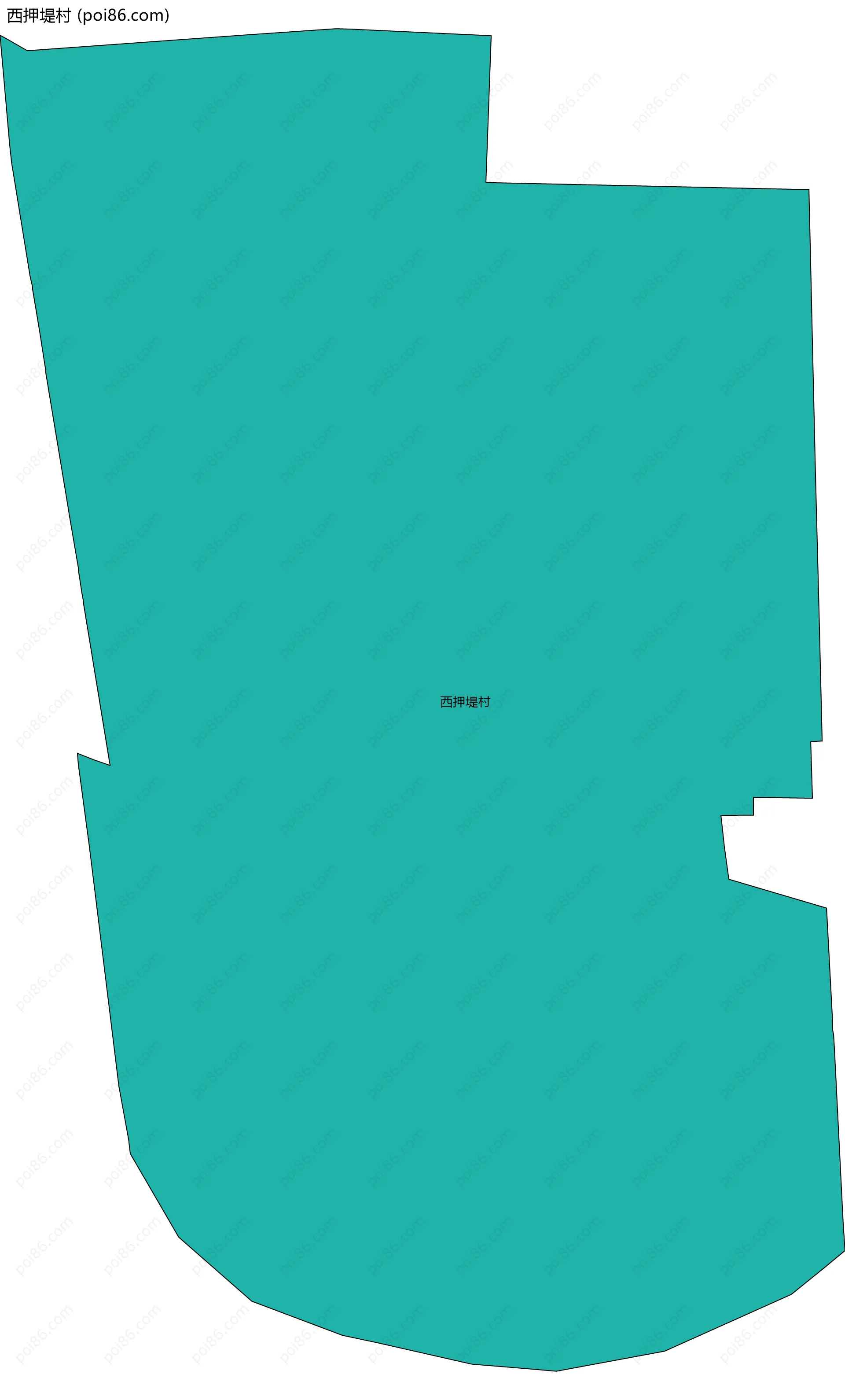 西押堤村边界地图