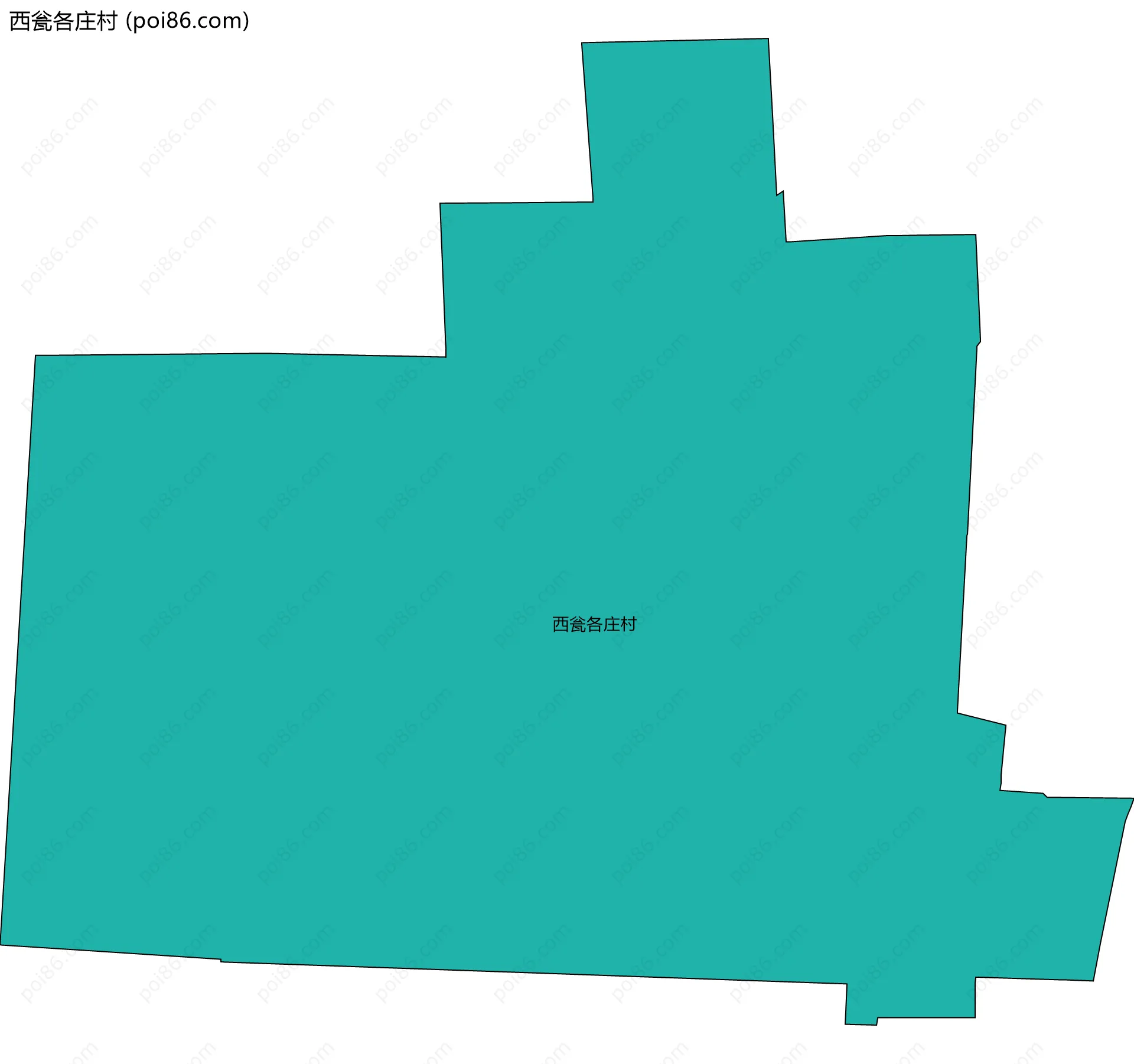 西瓮各庄村边界地图