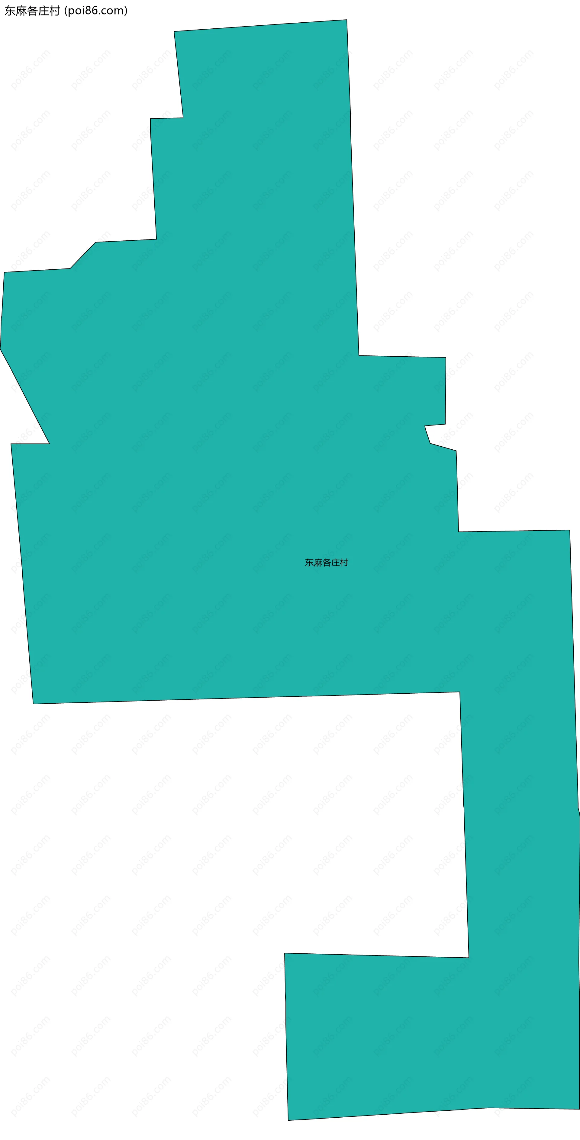 东麻各庄村边界地图