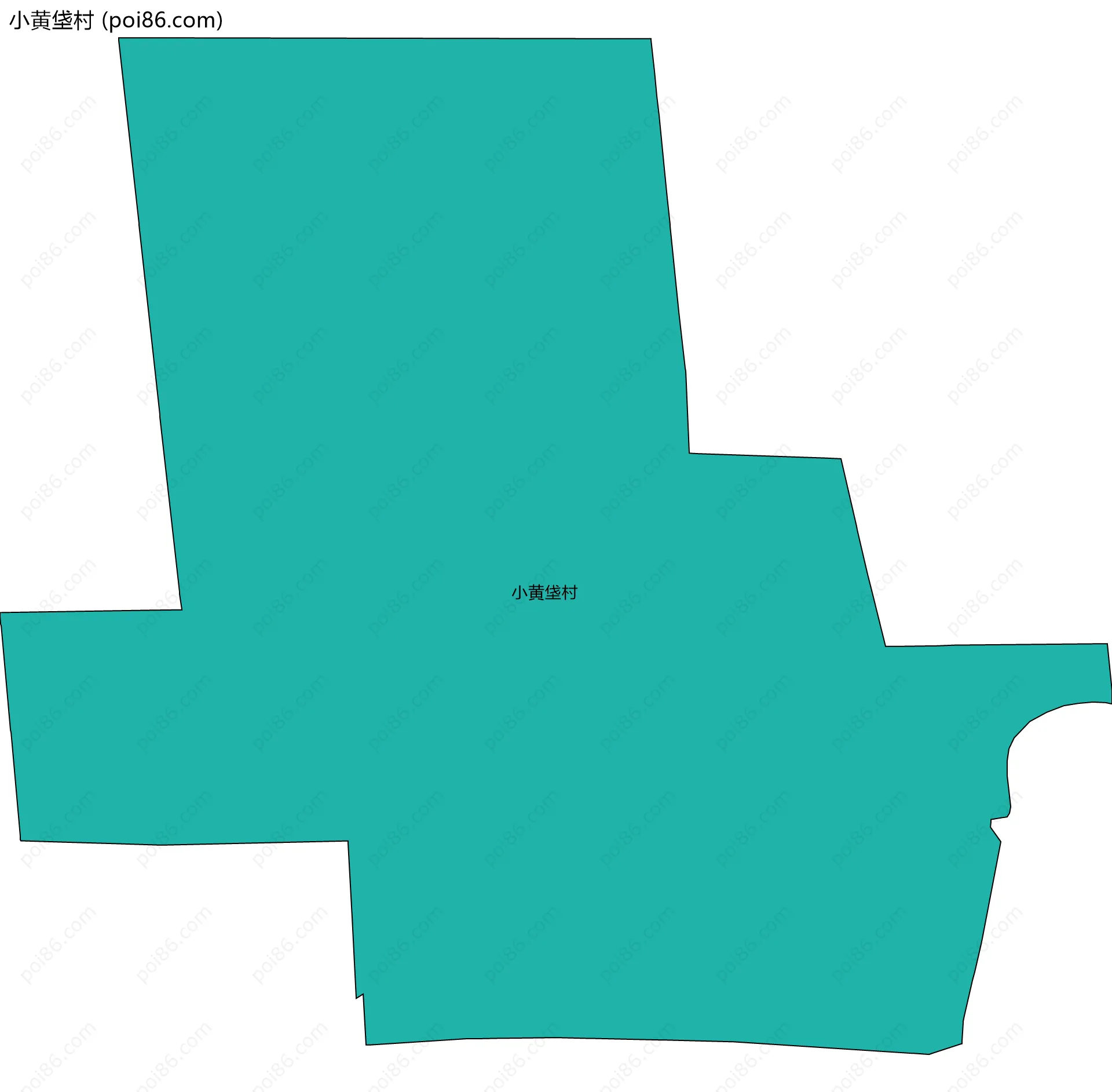 小黄垡村边界地图