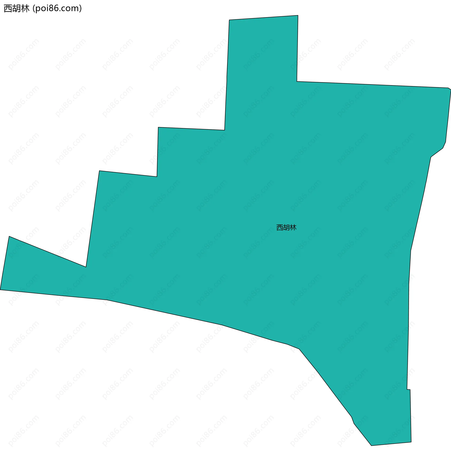 西胡林边界地图